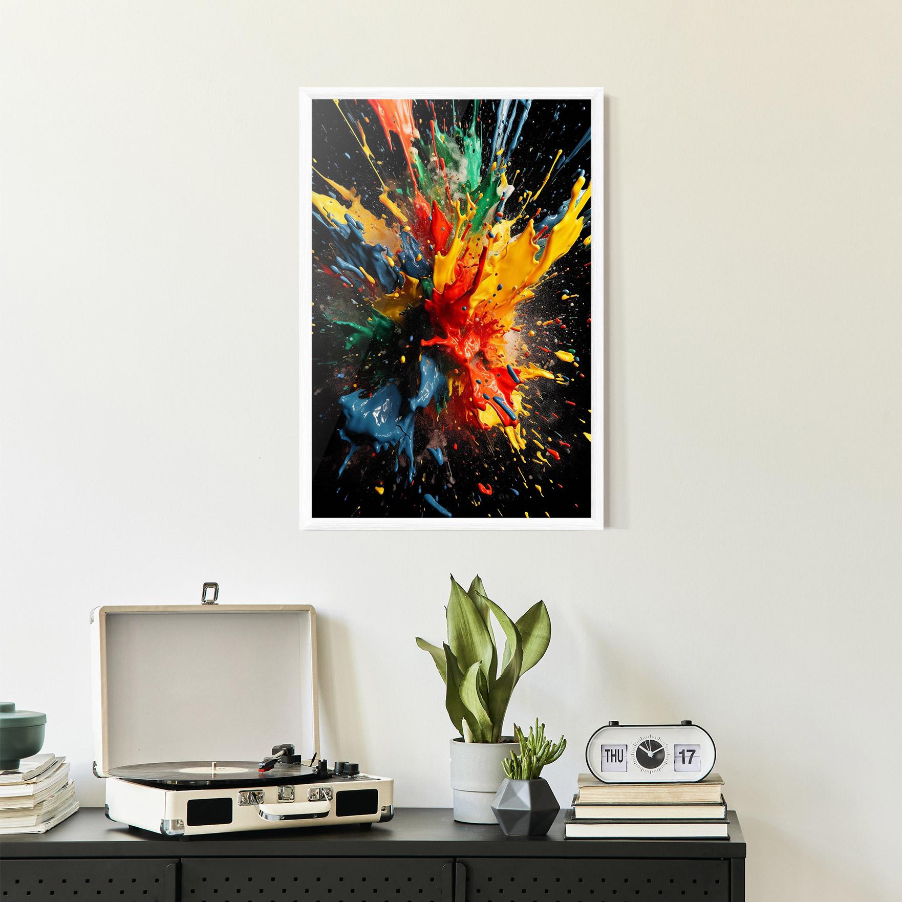 Plakat w Ramie Floating Color Splash mockup 2