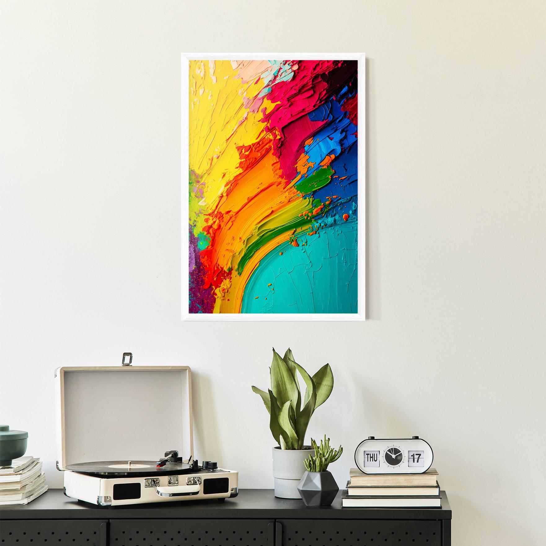 Plakat w Ramie Multicolored Painting mockup 2