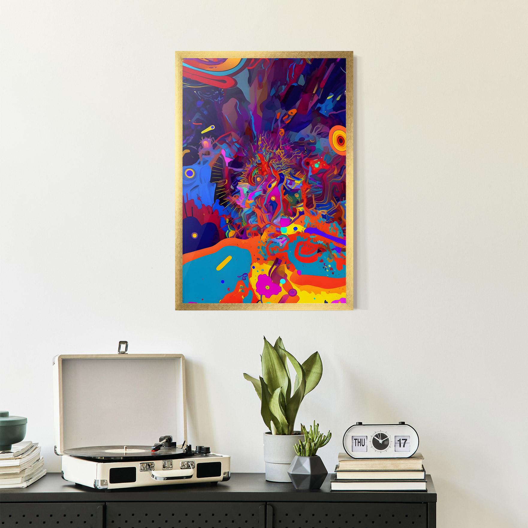 Plakat w Ramie Abstract Color Work mockup 2