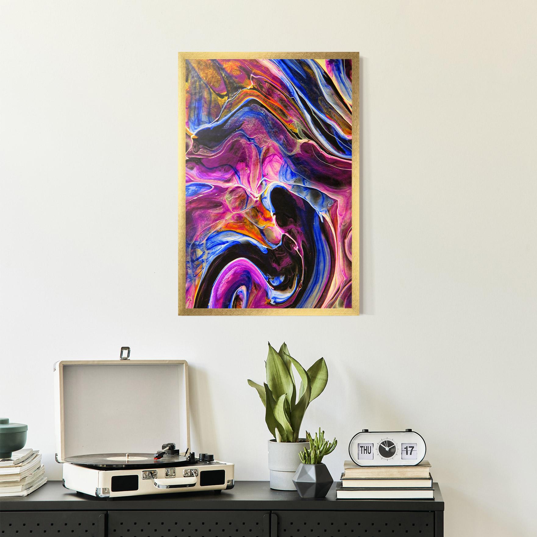 Plakat w Ramie Colourful Abstract Shades mockup 2