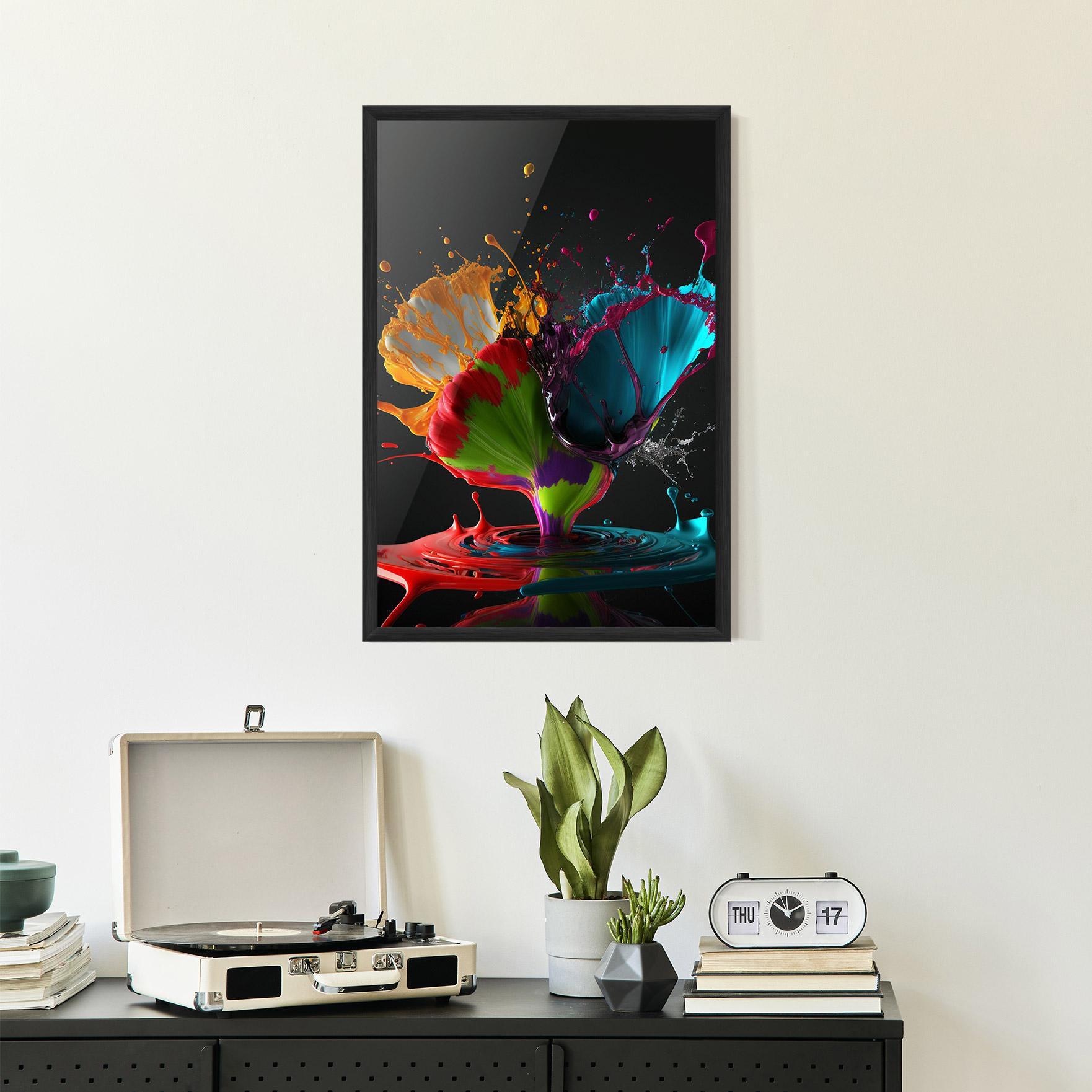 Plakat w Ramie Beautiful Colorful Splash mockup 2