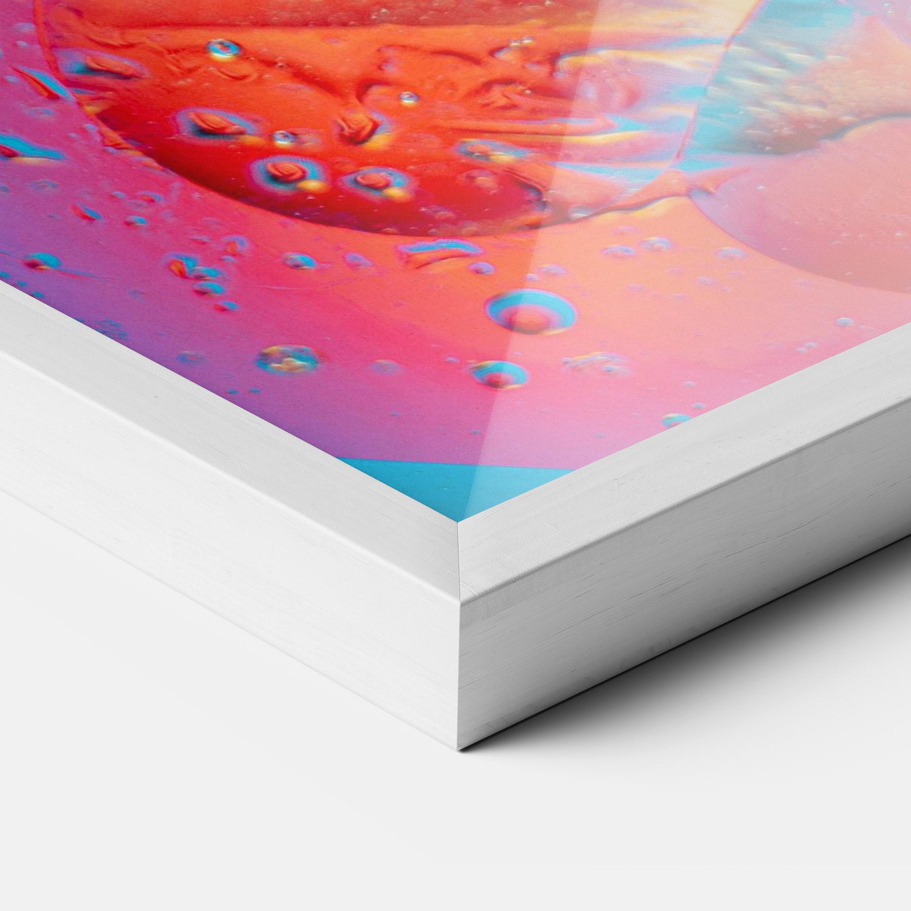 Plakat w Ramie Blue Orange Drops mockup 3