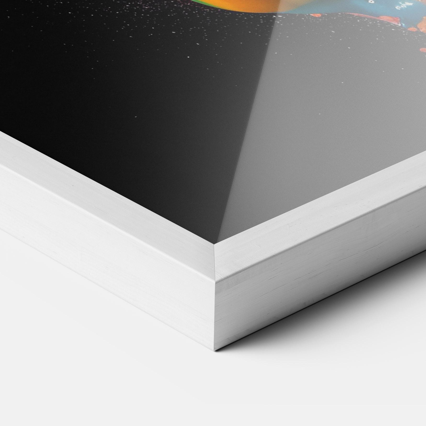 Plakat w Ramie Colorful Paint Dropped mockup 3