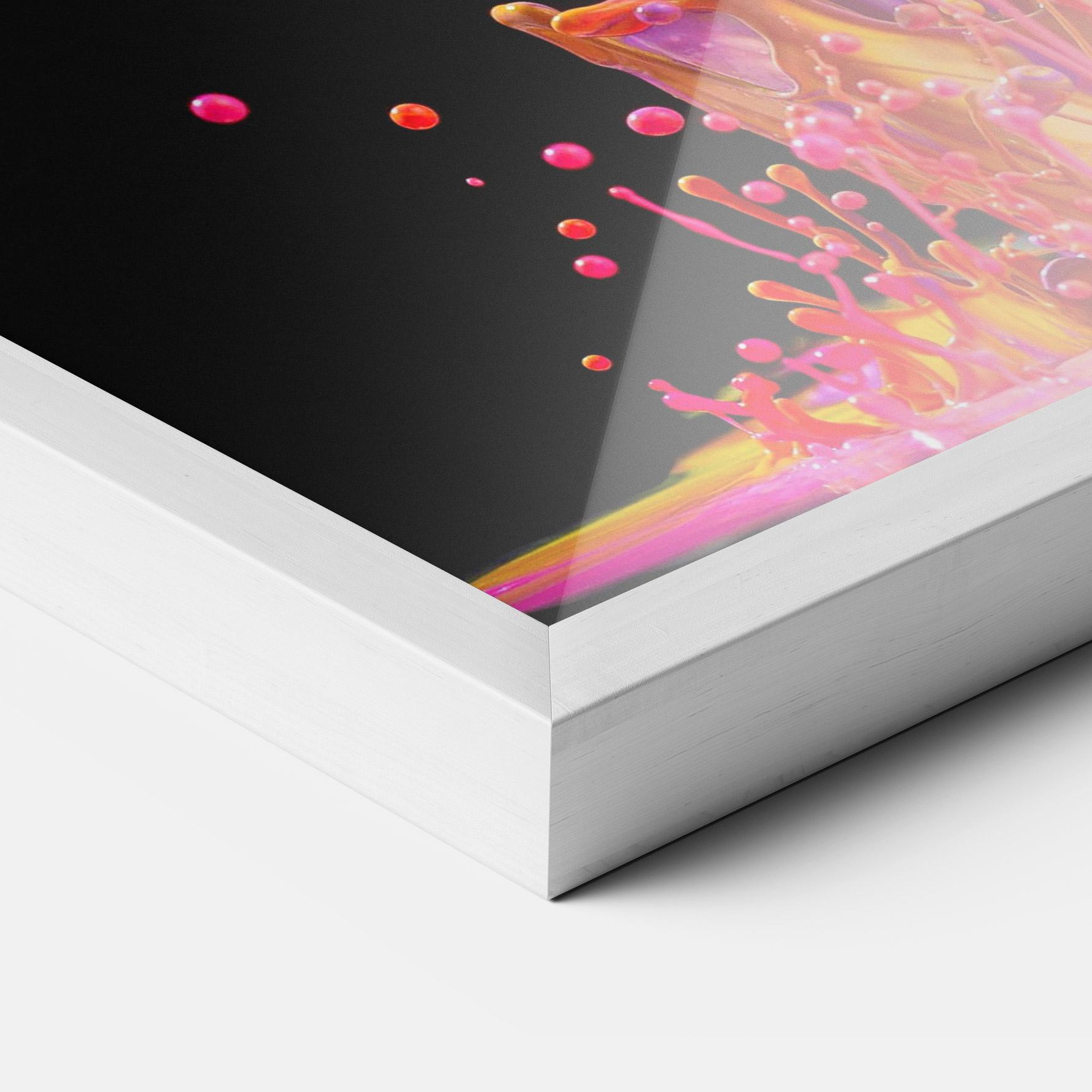 Plakat w Ramie Dancing Colored Paint mockup 3