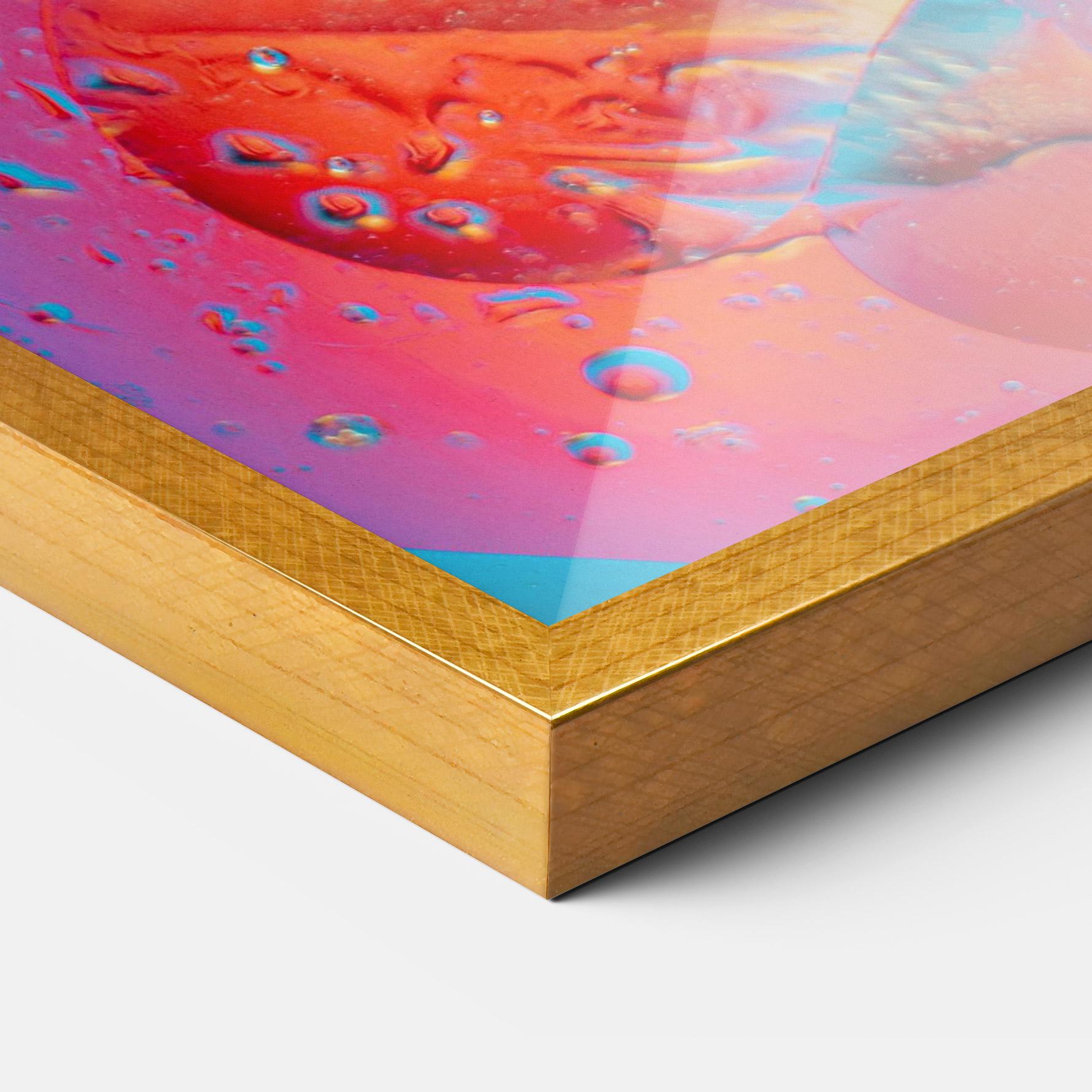 Plakat w Ramie Blue Orange Drops mockup 3