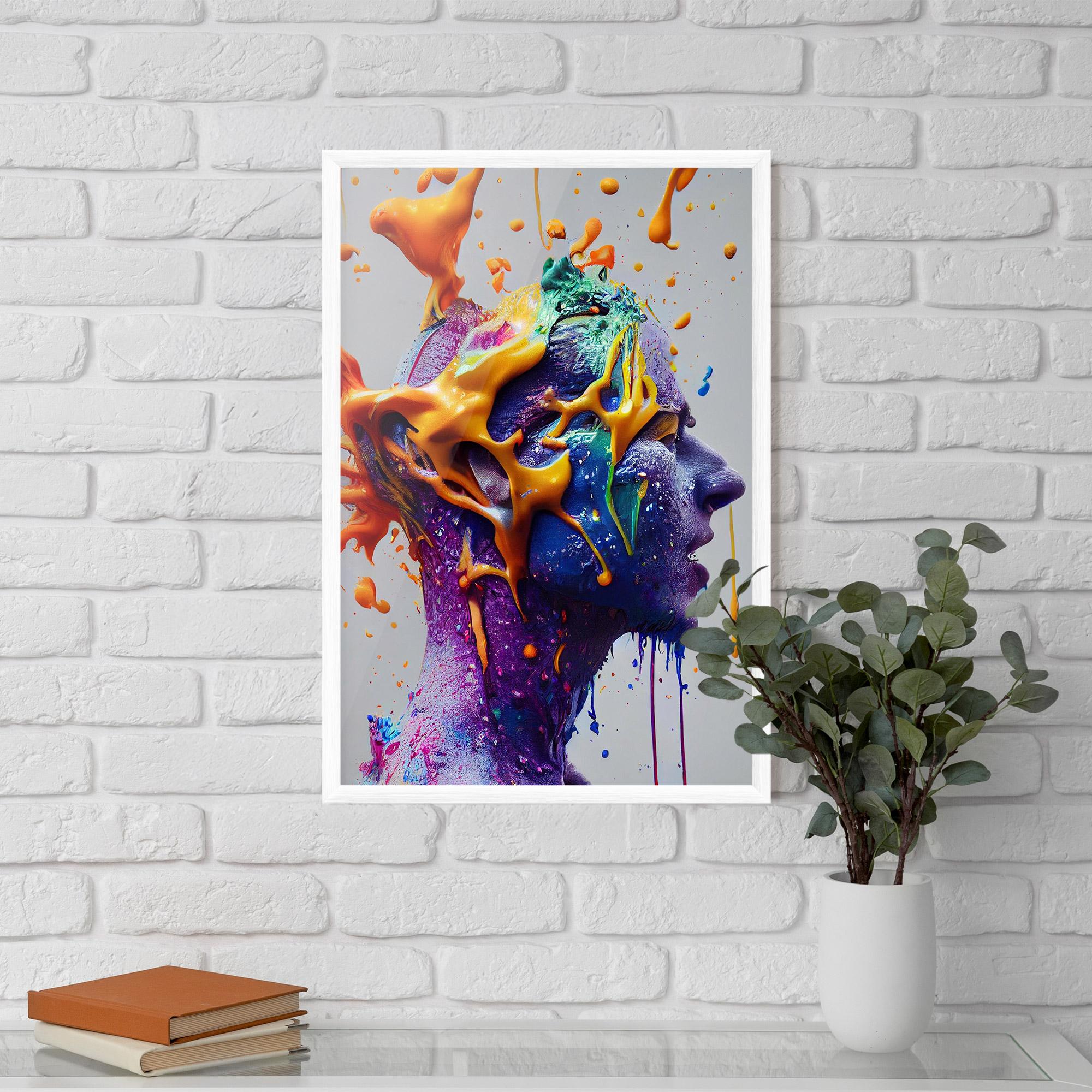 Plakat w Ramie Abstract Purple Face mockup 5