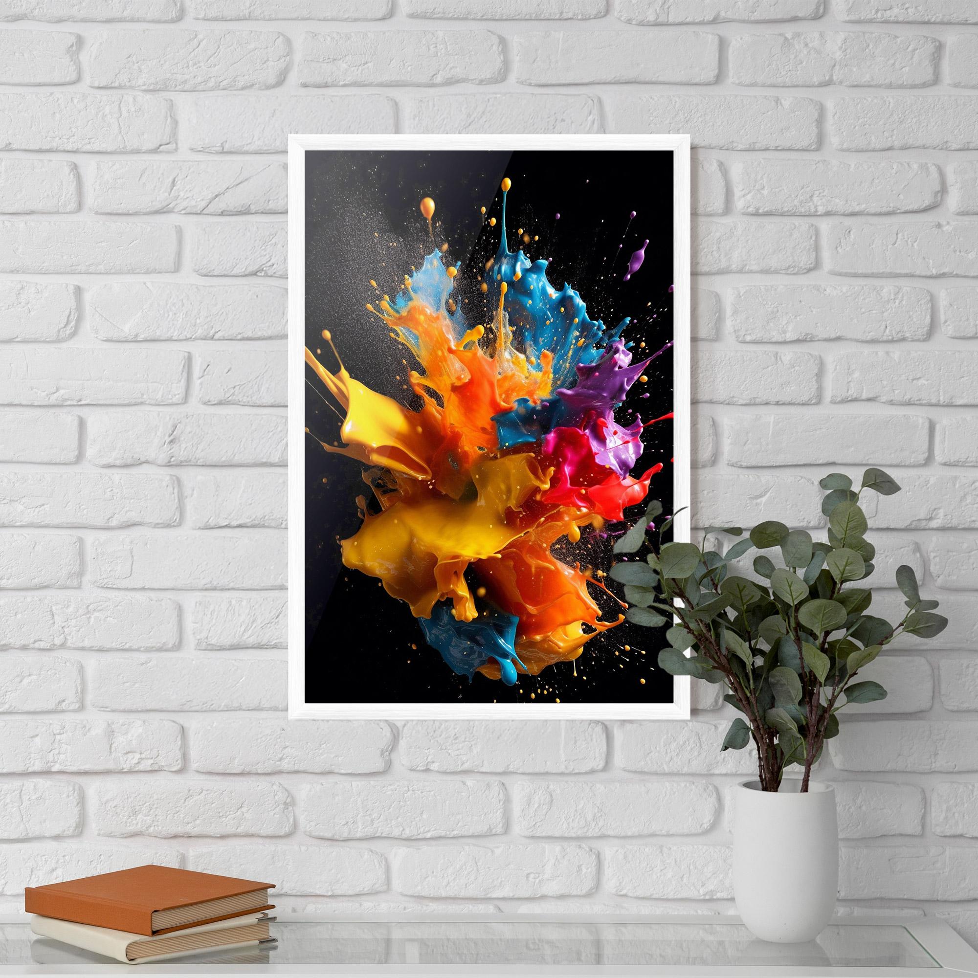 Plakat w Ramie Colors Splashing mockup 5