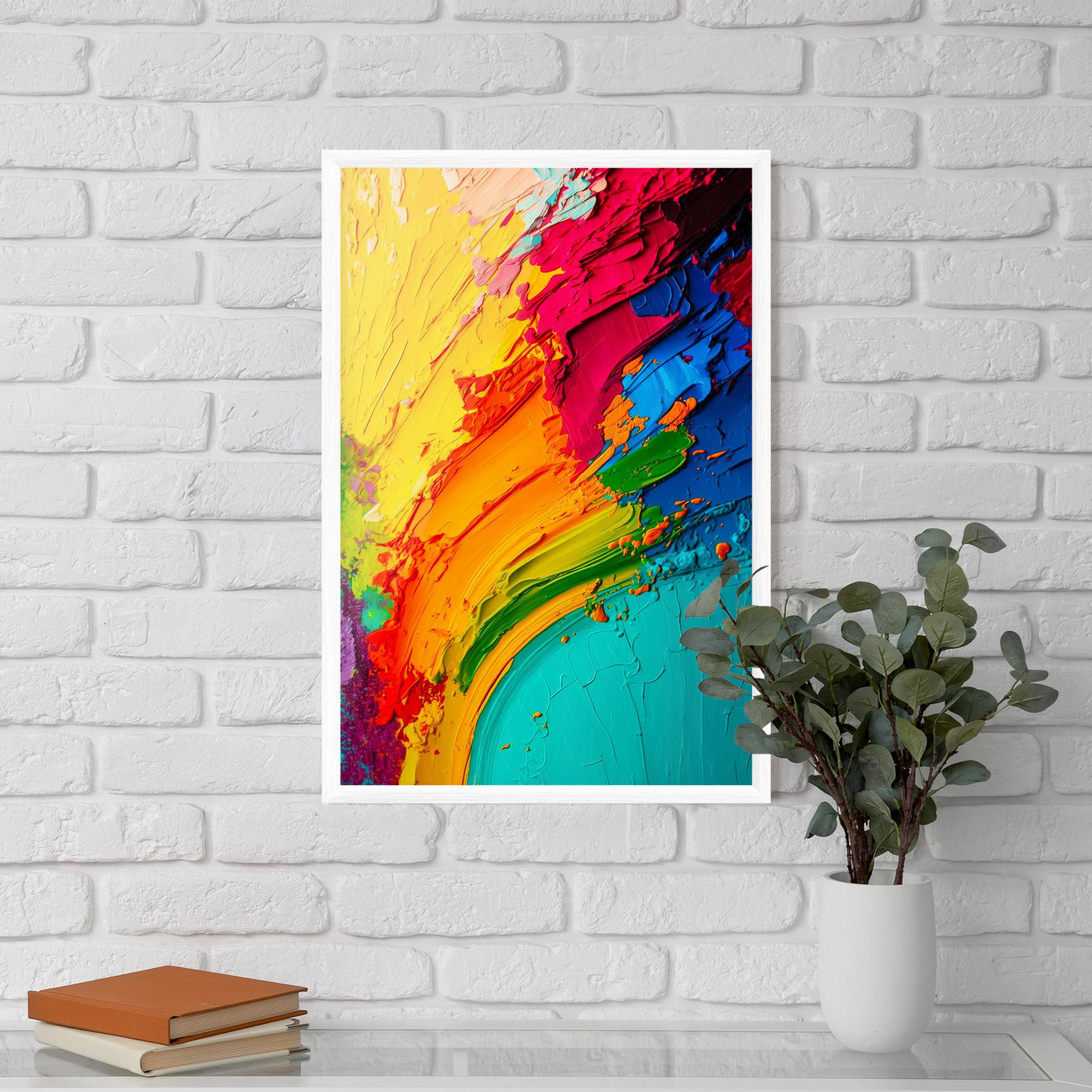 Plakat w Ramie Multicolored Painting mockup 5