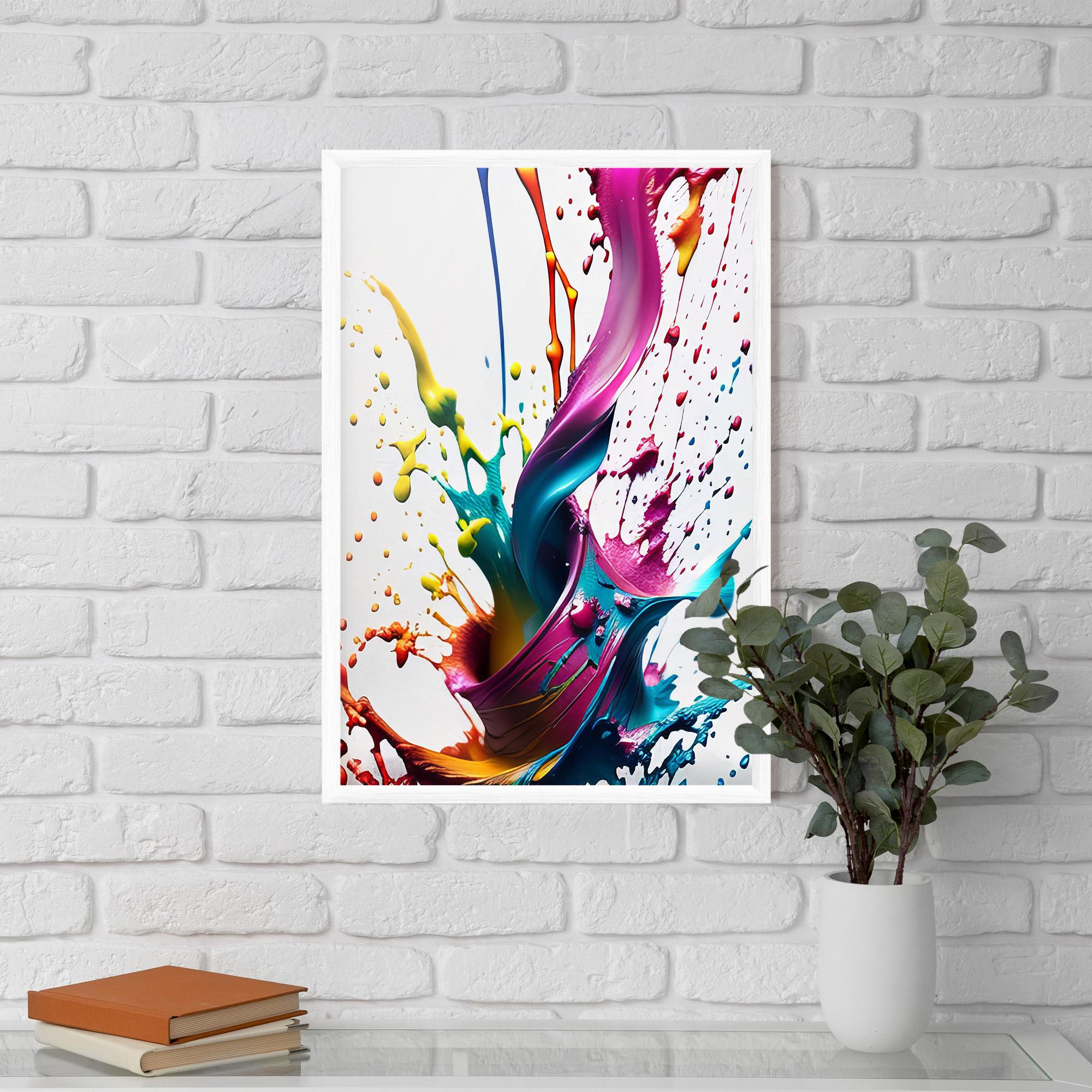 Plakat w Ramie Purple Blue Splash mockup 5