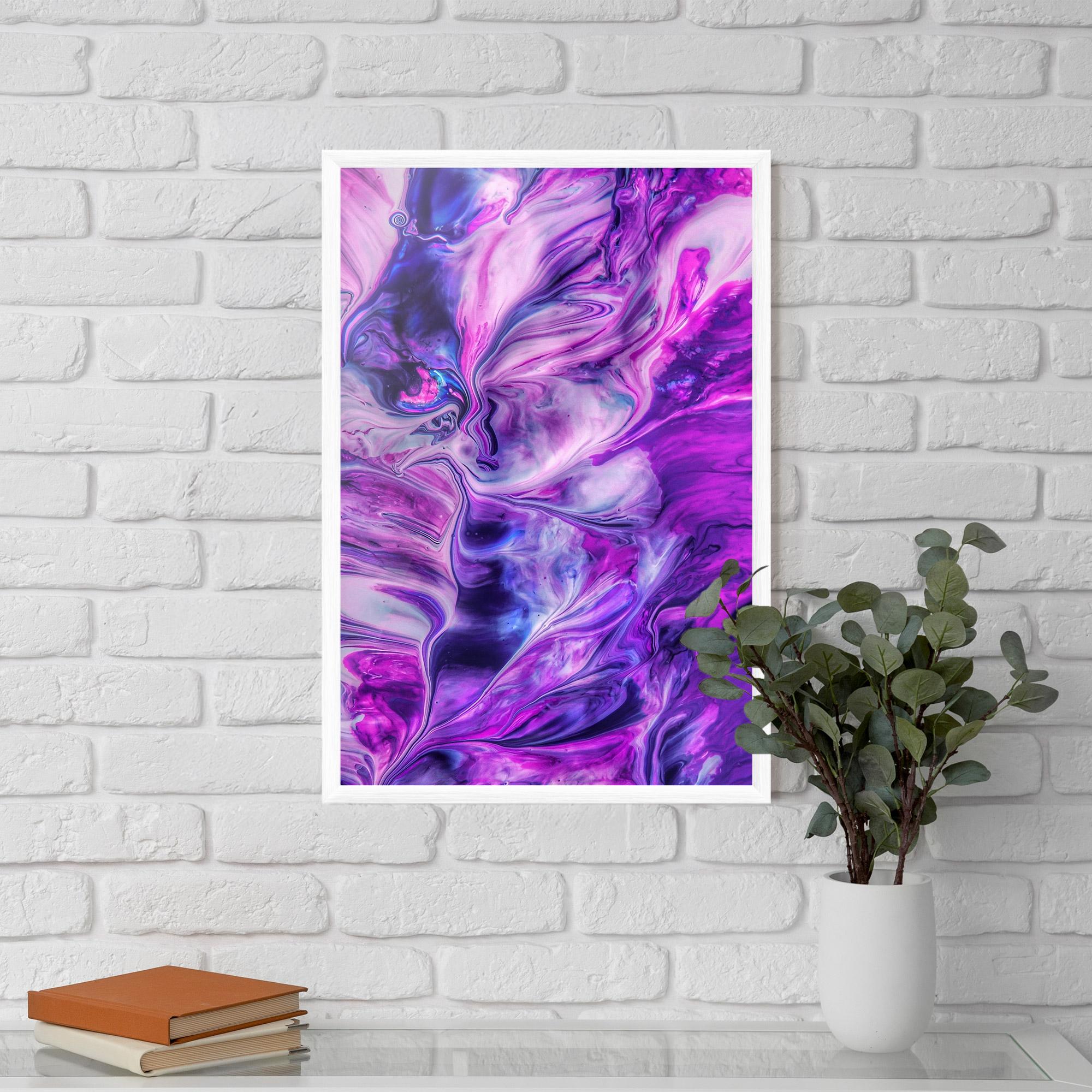 Plakat w Ramie Purple Fluid mockup 5