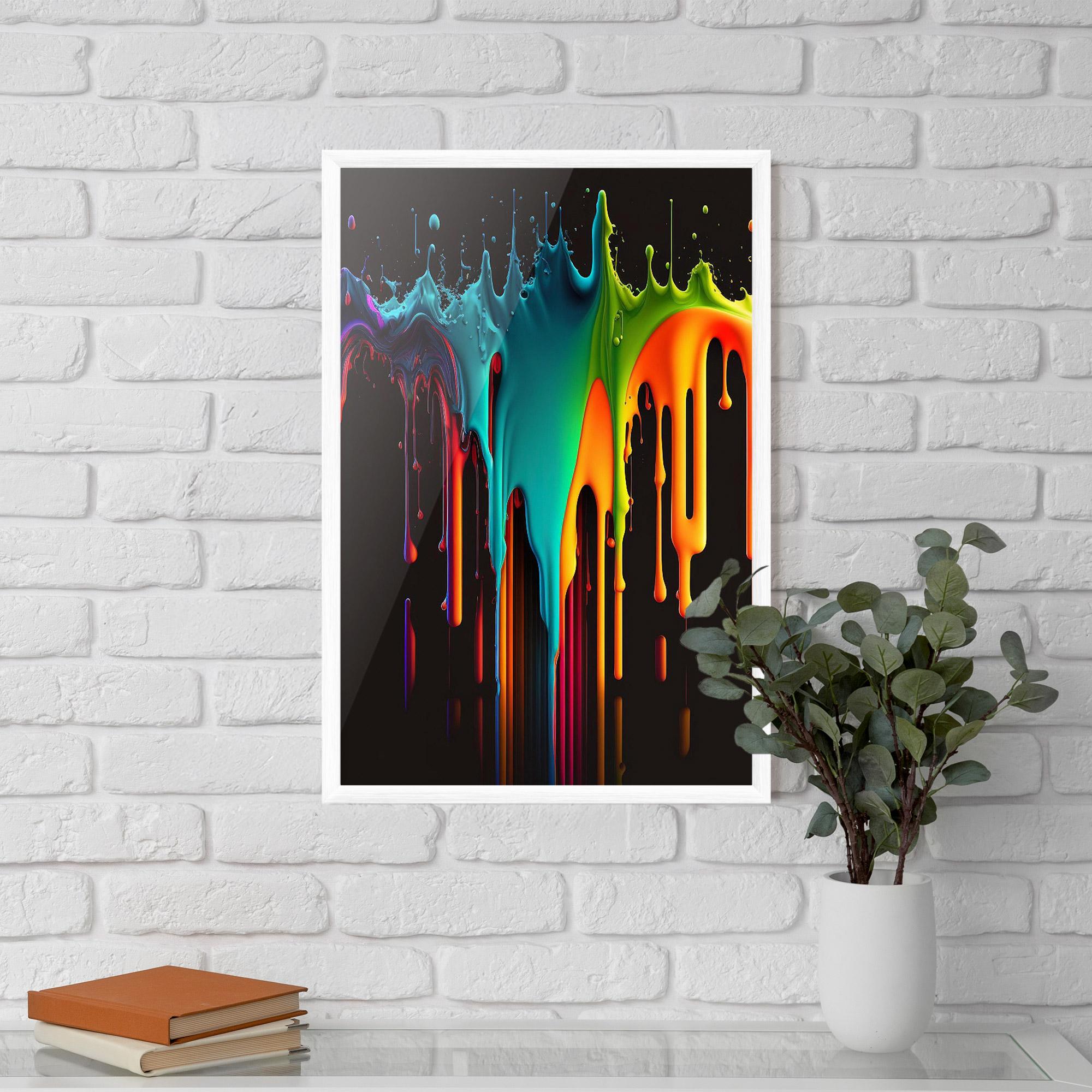 Plakat w Ramie Rainbow Floating Colors mockup 5