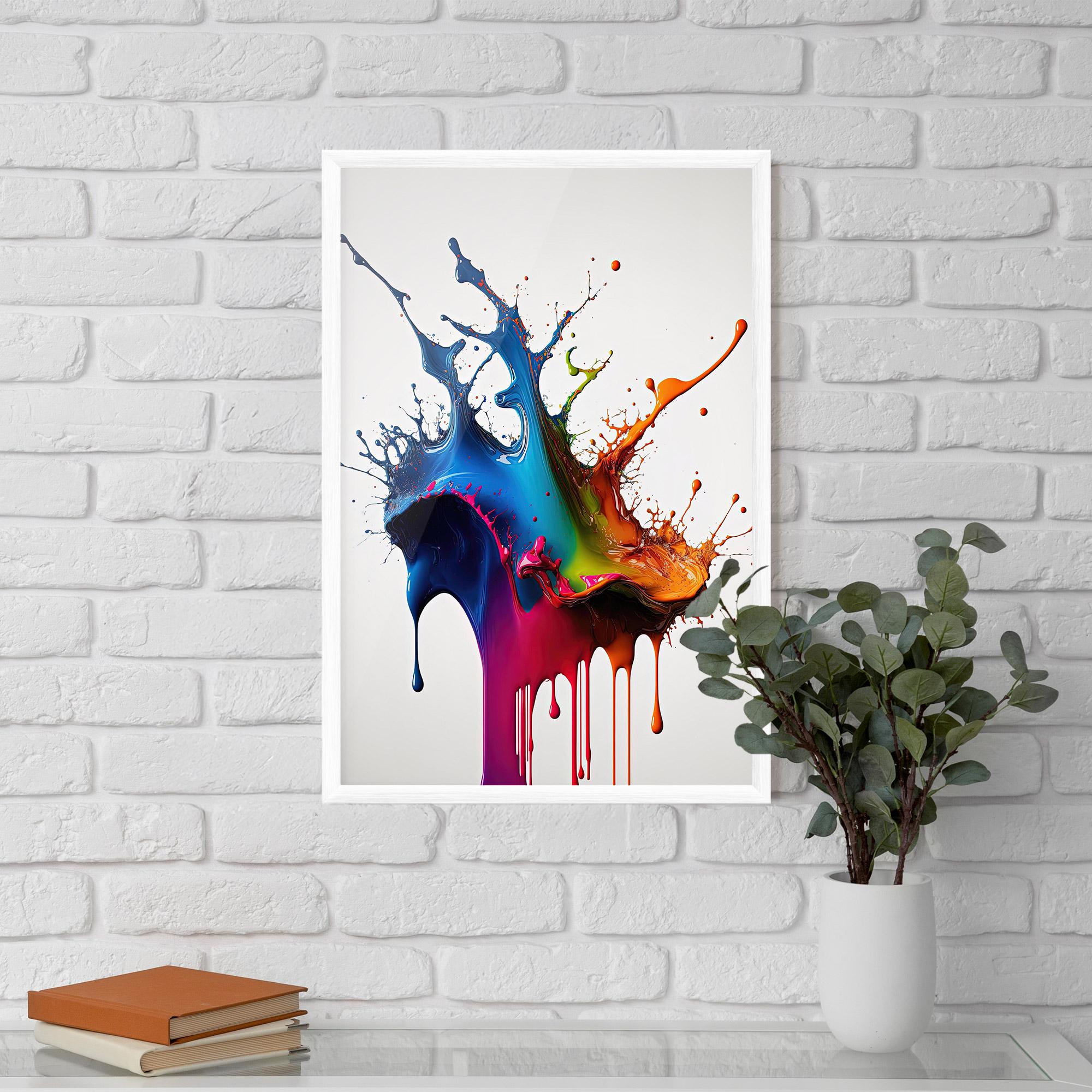 Plakat w Ramie Yellow Blue Floating mockup 5