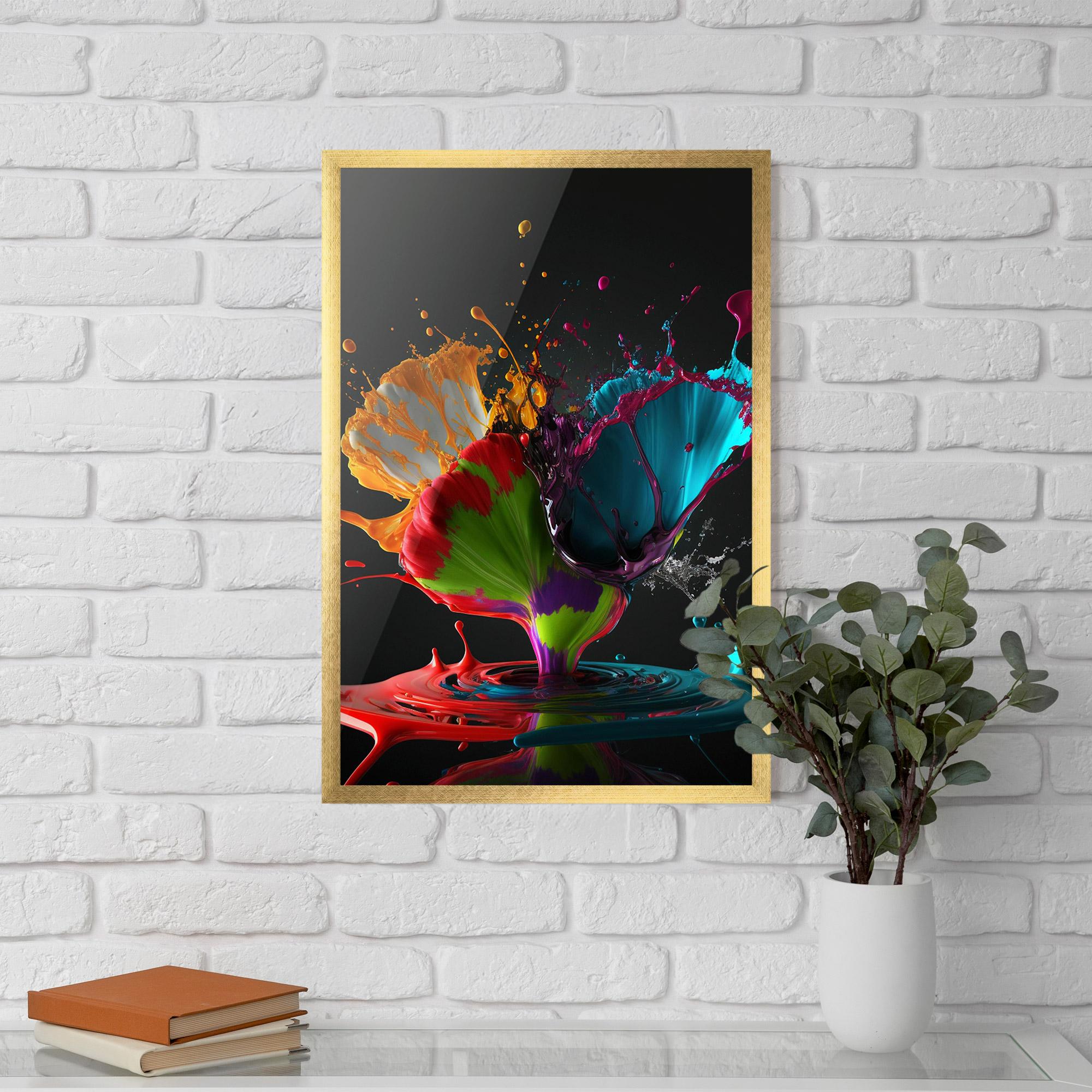 Plakat w Ramie Beautiful Colorful Splash mockup 5