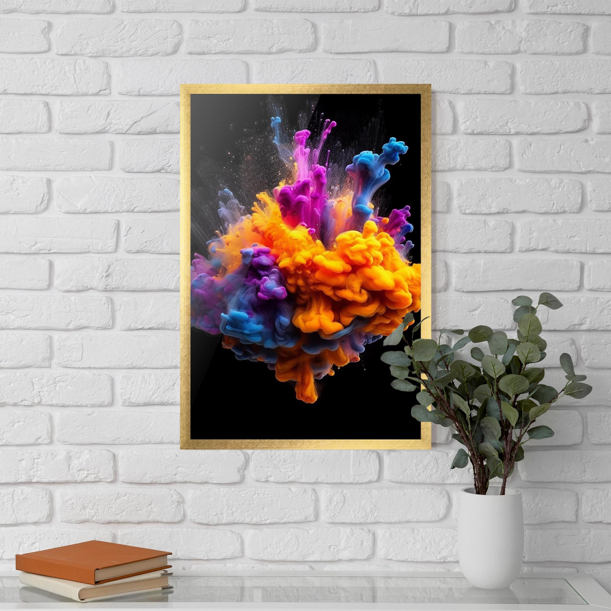 Plakat w Ramie Colorful Cloud Liquid mockup 5