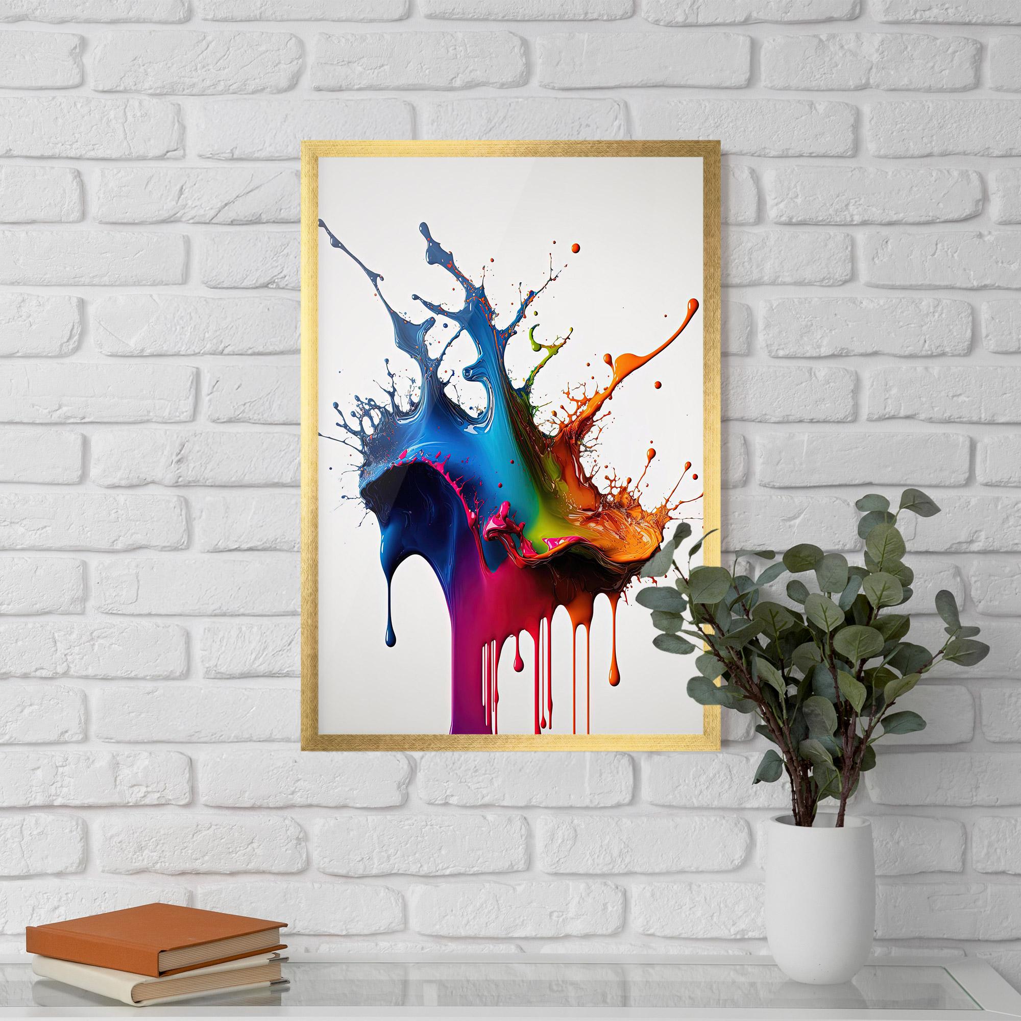 Plakat w Ramie Yellow Blue Floating mockup 5