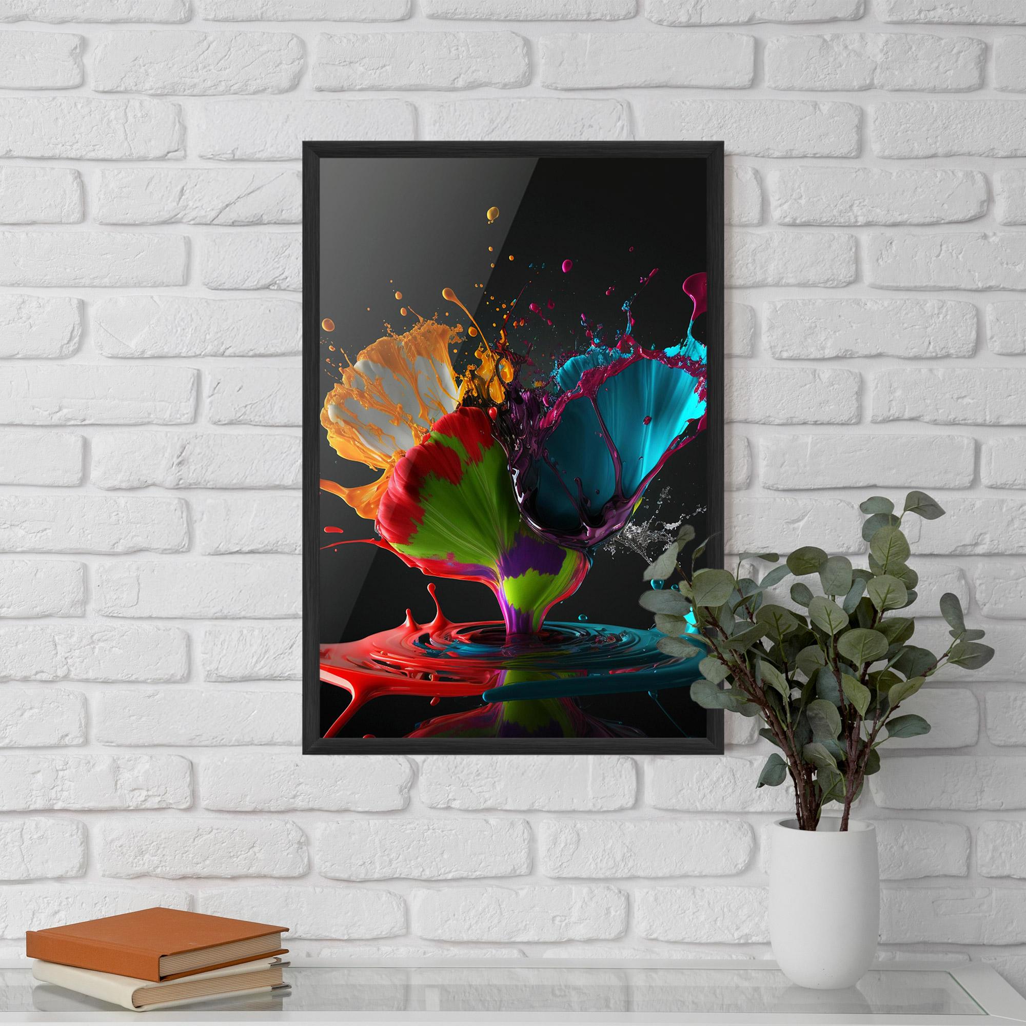 Plakat w Ramie Beautiful Colorful Splash mockup 5