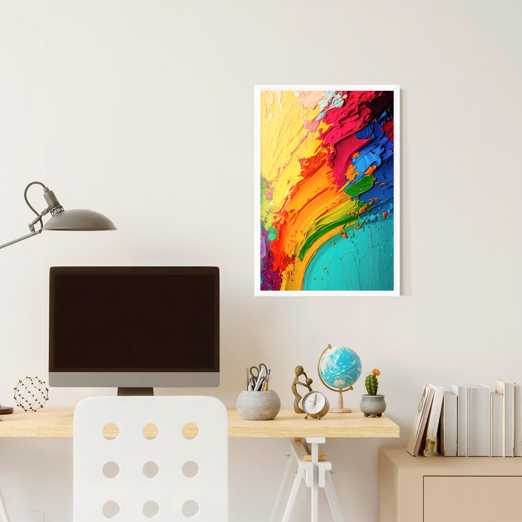 Plakat w Ramie Multicolored Painting mockup 6