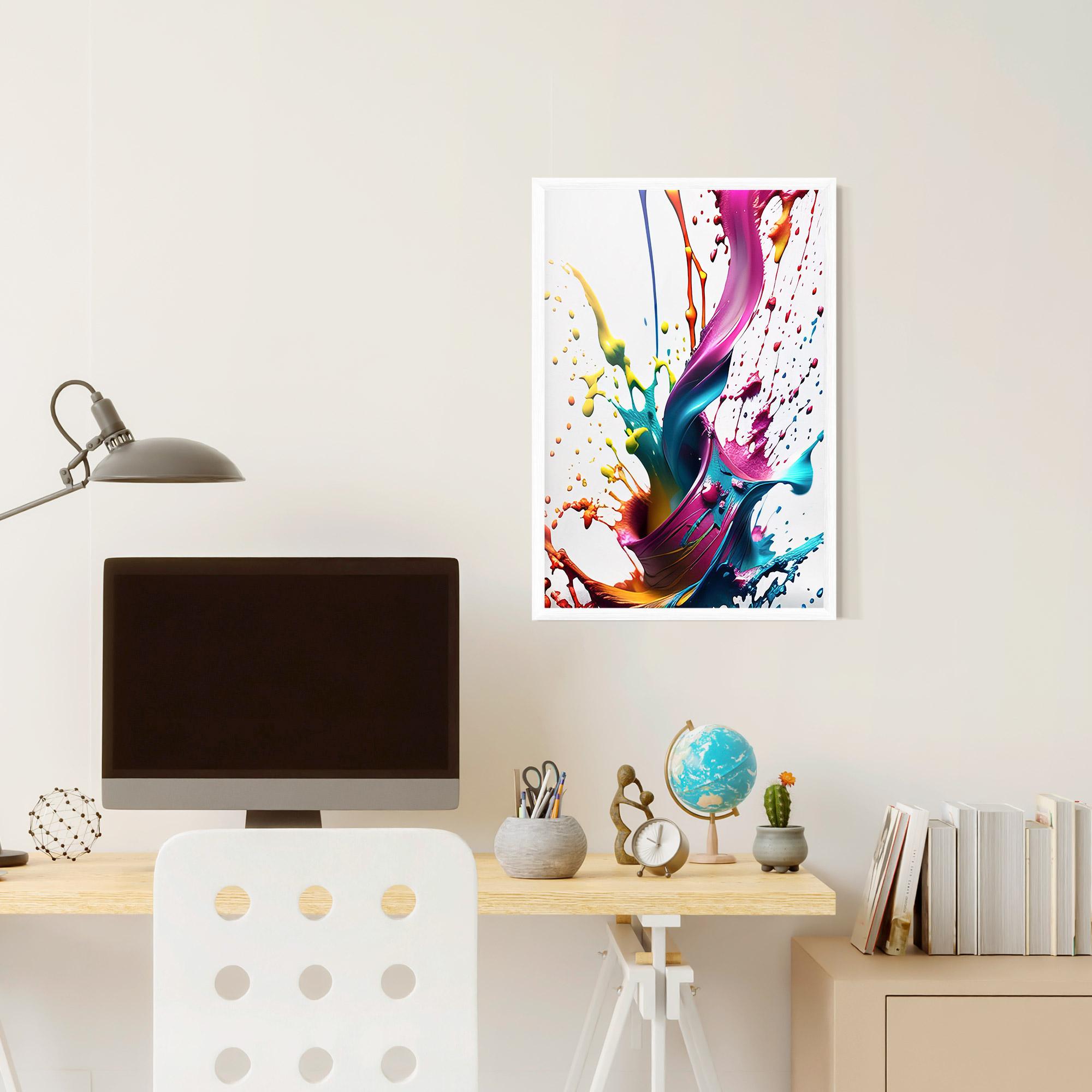 Plakat w Ramie Purple Blue Splash mockup 6