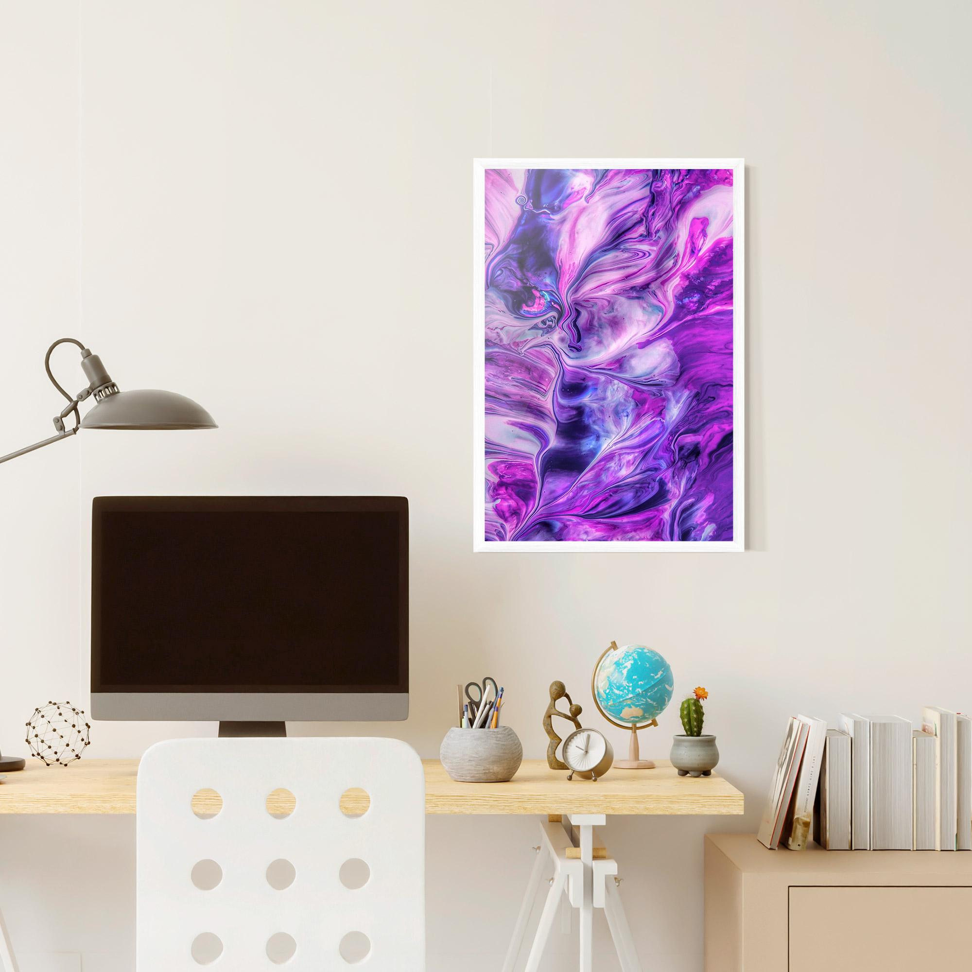 Plakat w Ramie Purple Fluid mockup 6