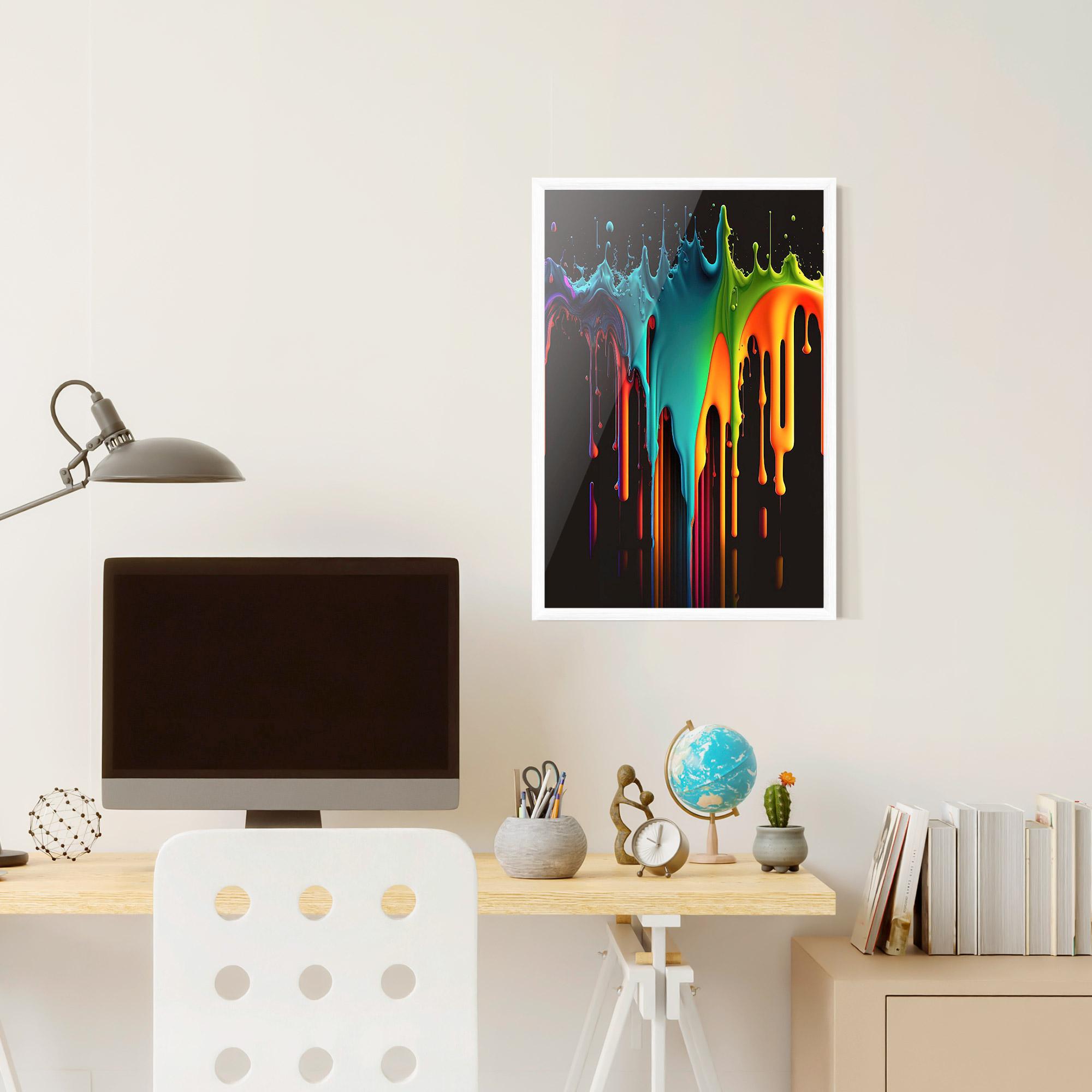Plakat w Ramie Rainbow Floating Colors mockup 6