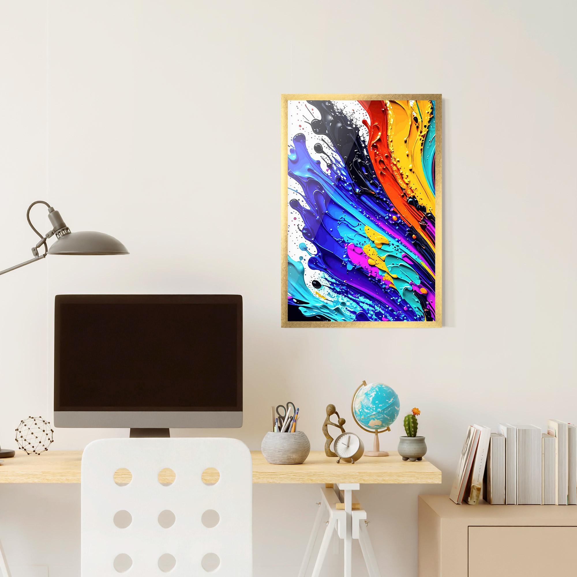 Plakat w Ramie Pretty Splash Color mockup 6