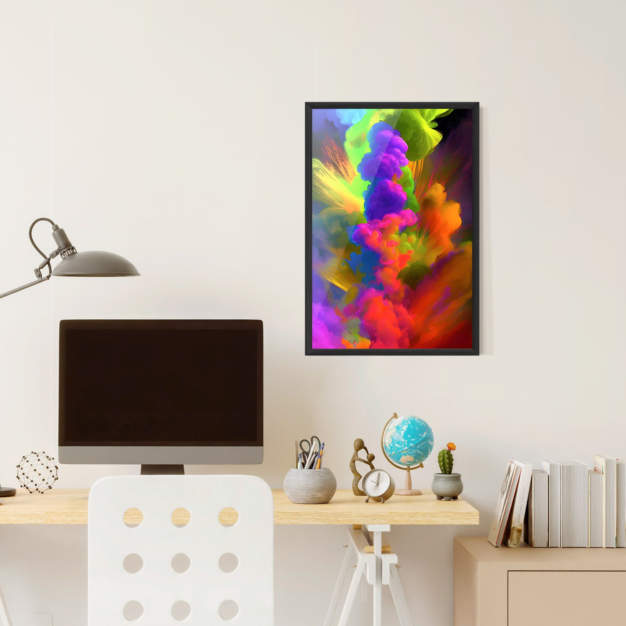 Blurred Colorful Smoke mockup 6