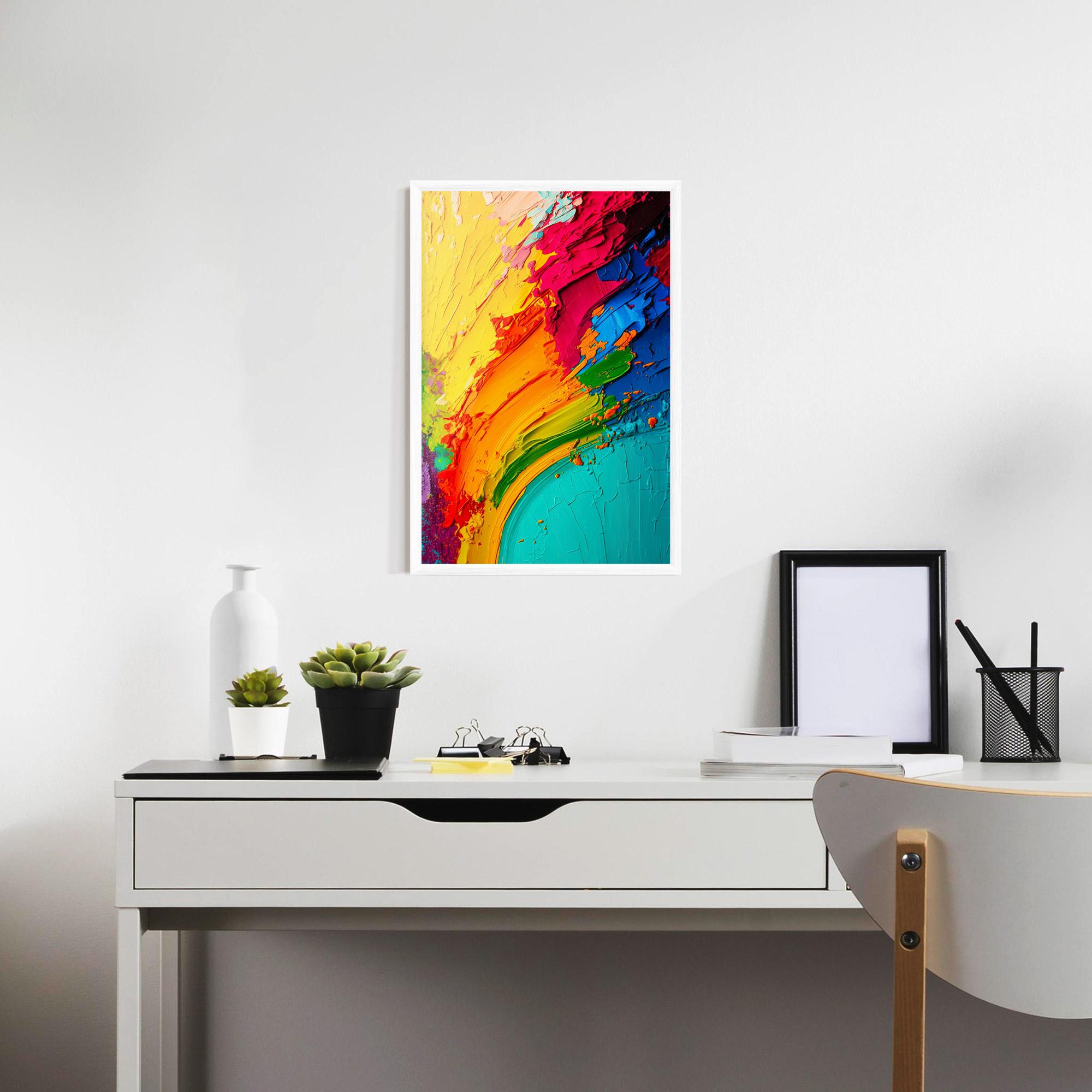 Plakat w Ramie Multicolored Painting mockup 7