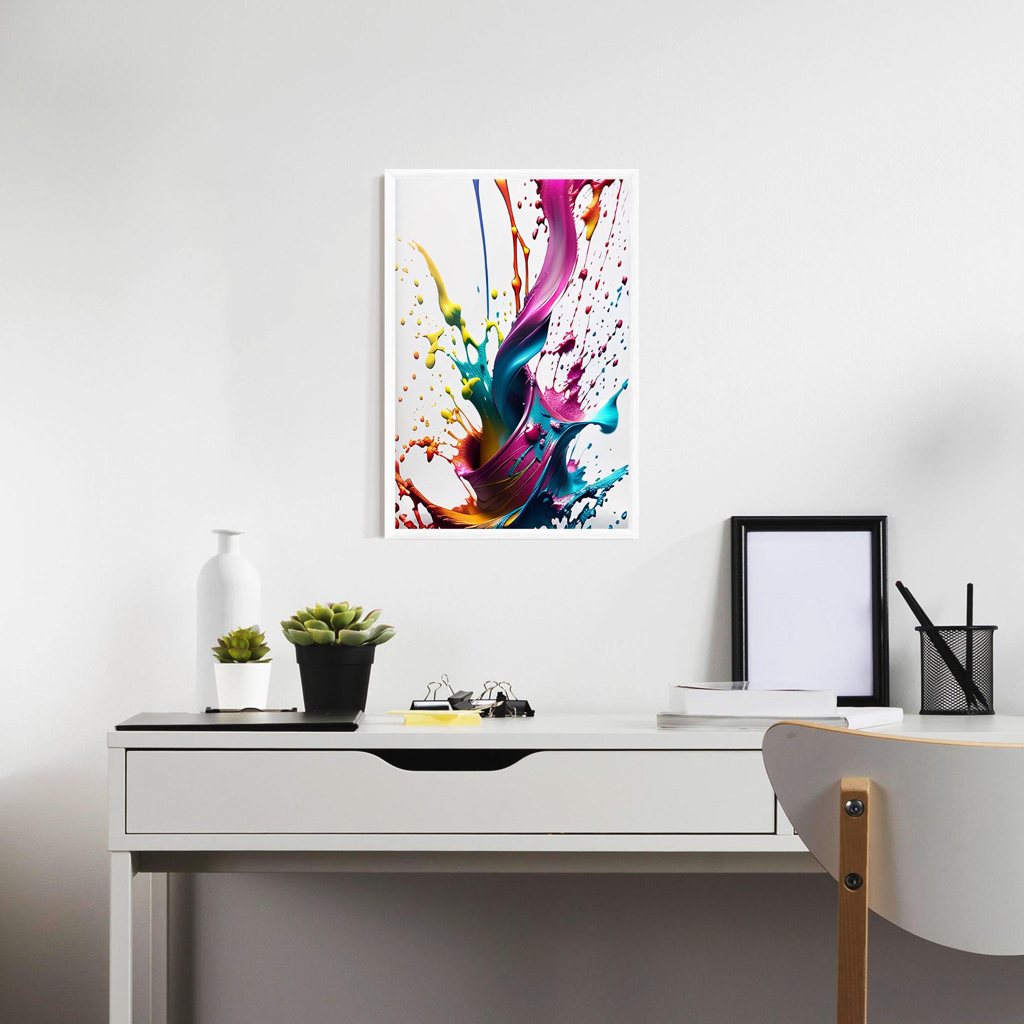 Plakat w Ramie Purple Blue Splash mockup 7