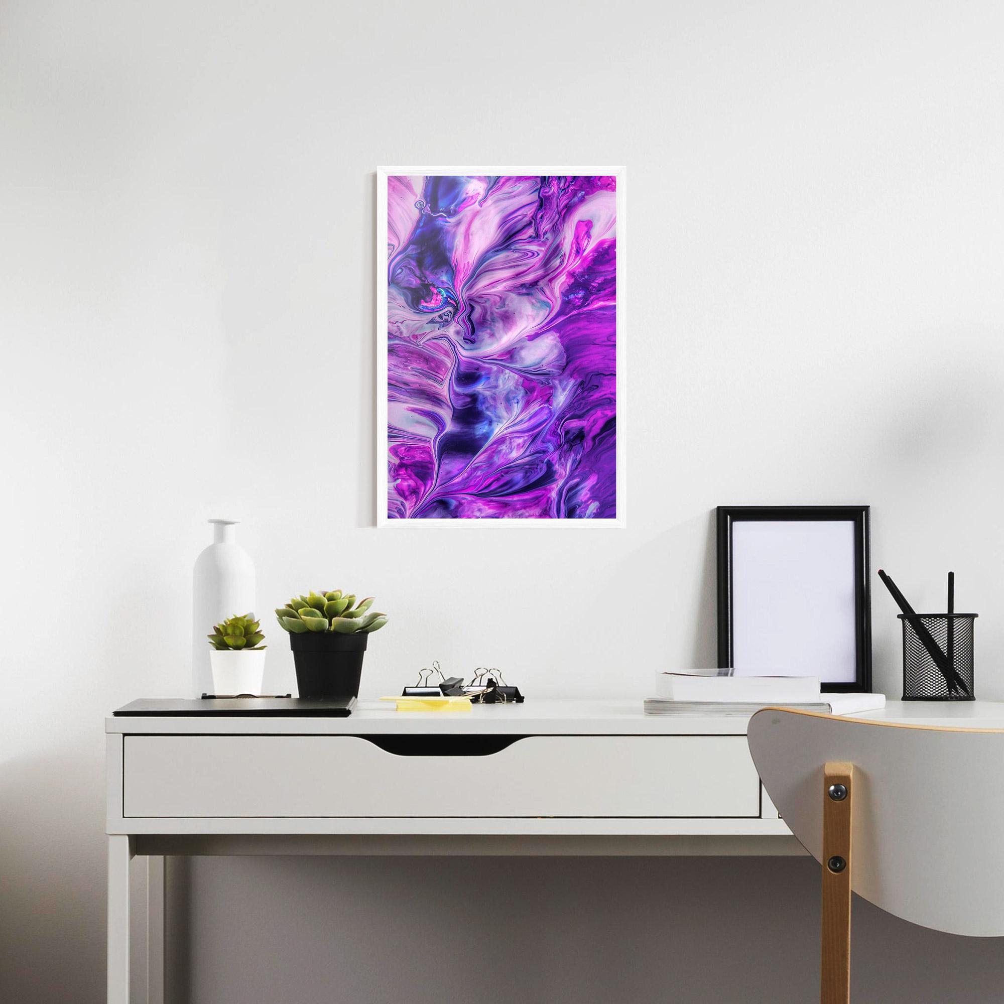 Plakat w Ramie Purple Fluid mockup 7