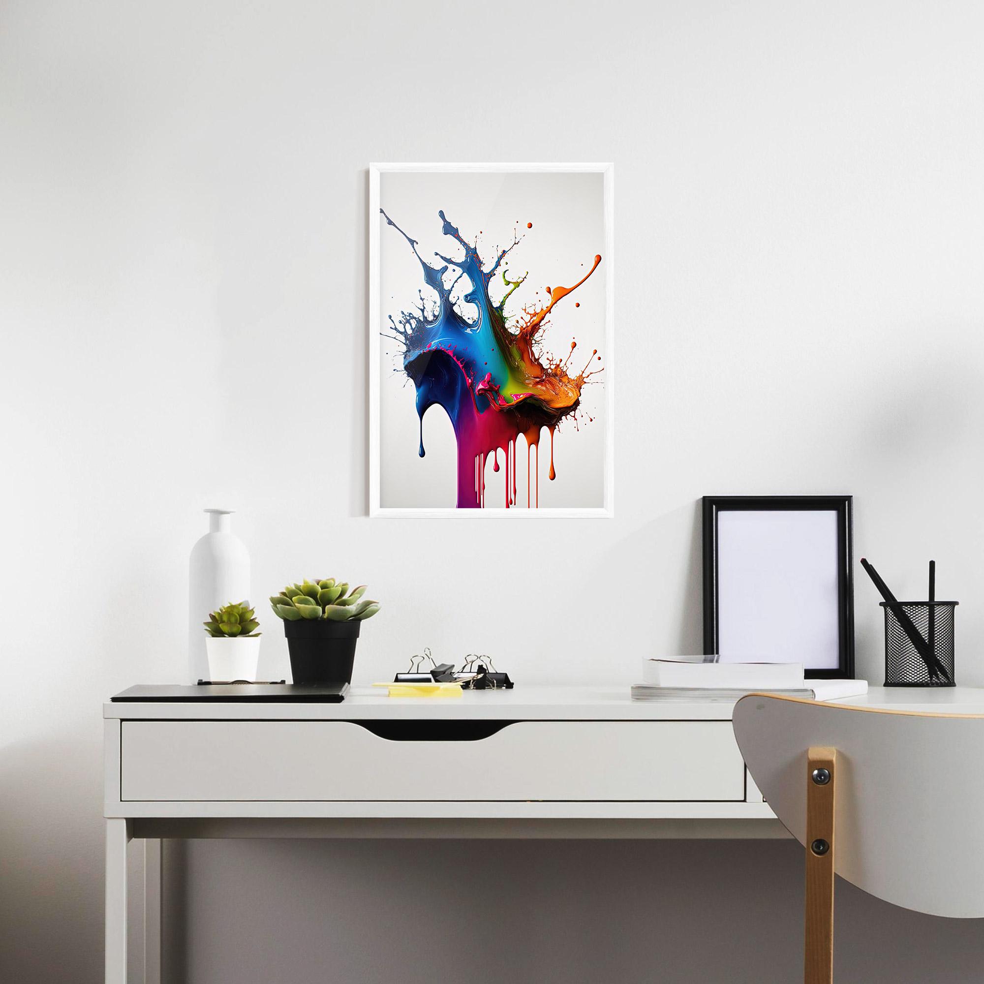 Plakat w Ramie Yellow Blue Floating mockup 7