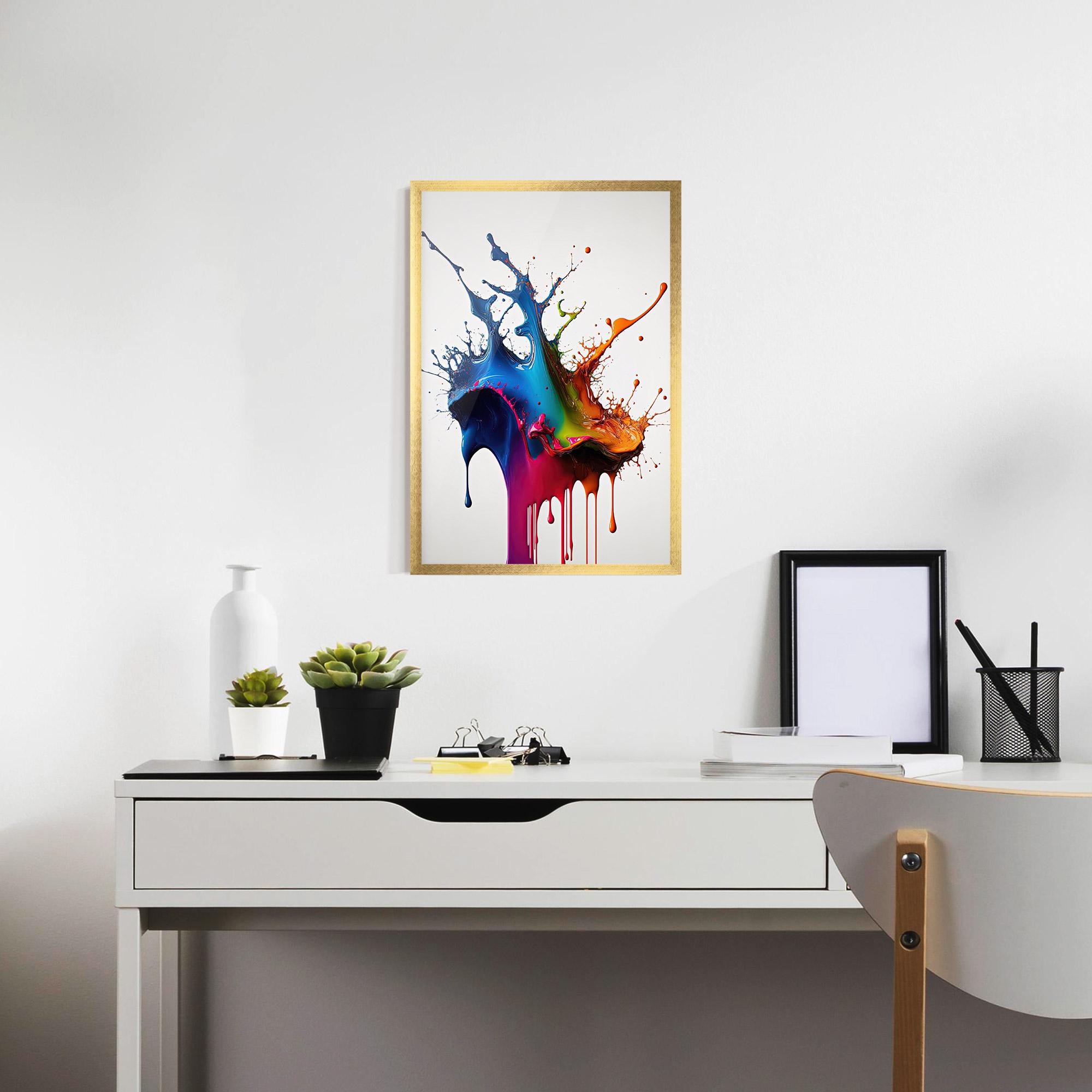 Plakat w Ramie Yellow Blue Floating mockup 7