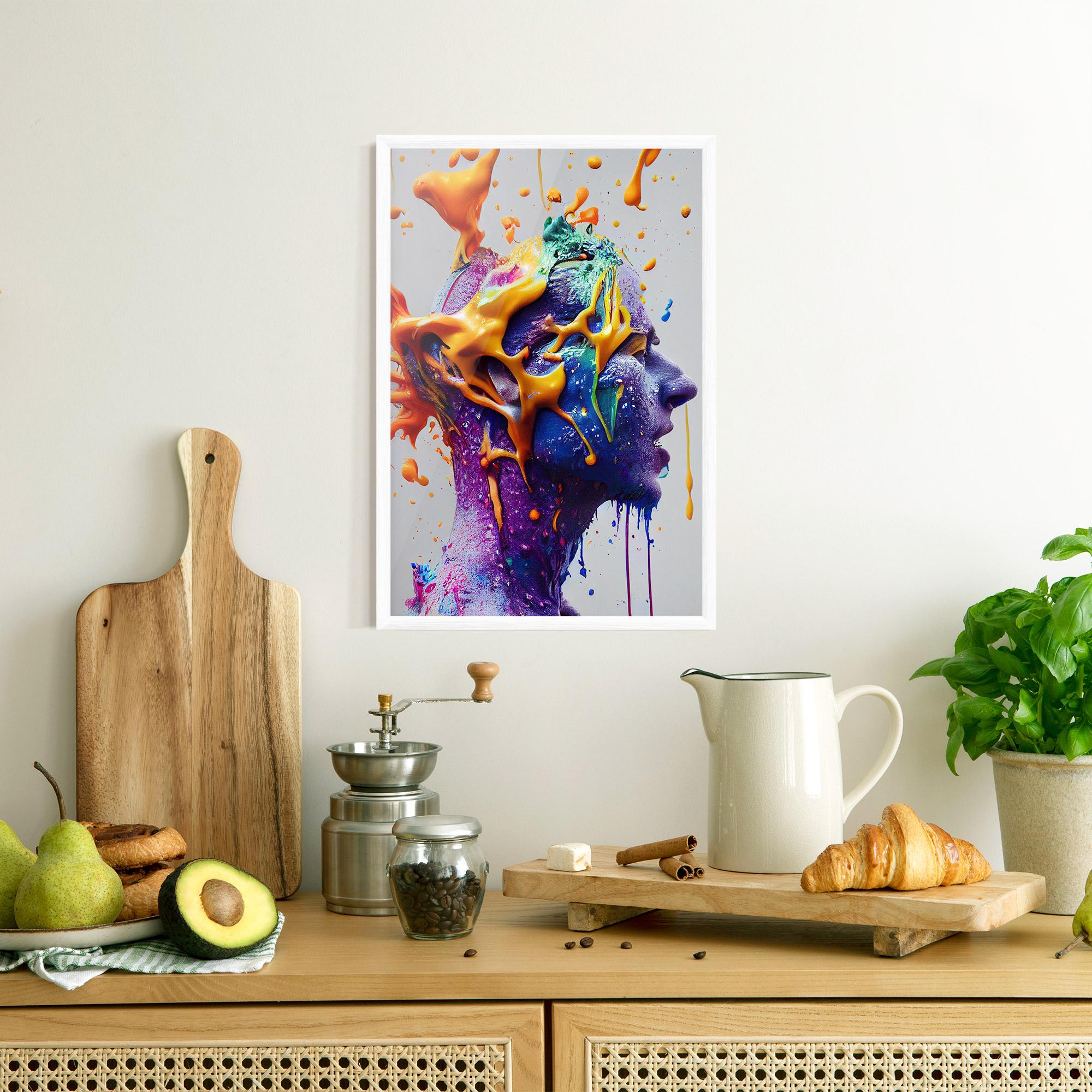 Plakat w Ramie Abstract Purple Face mockup 8