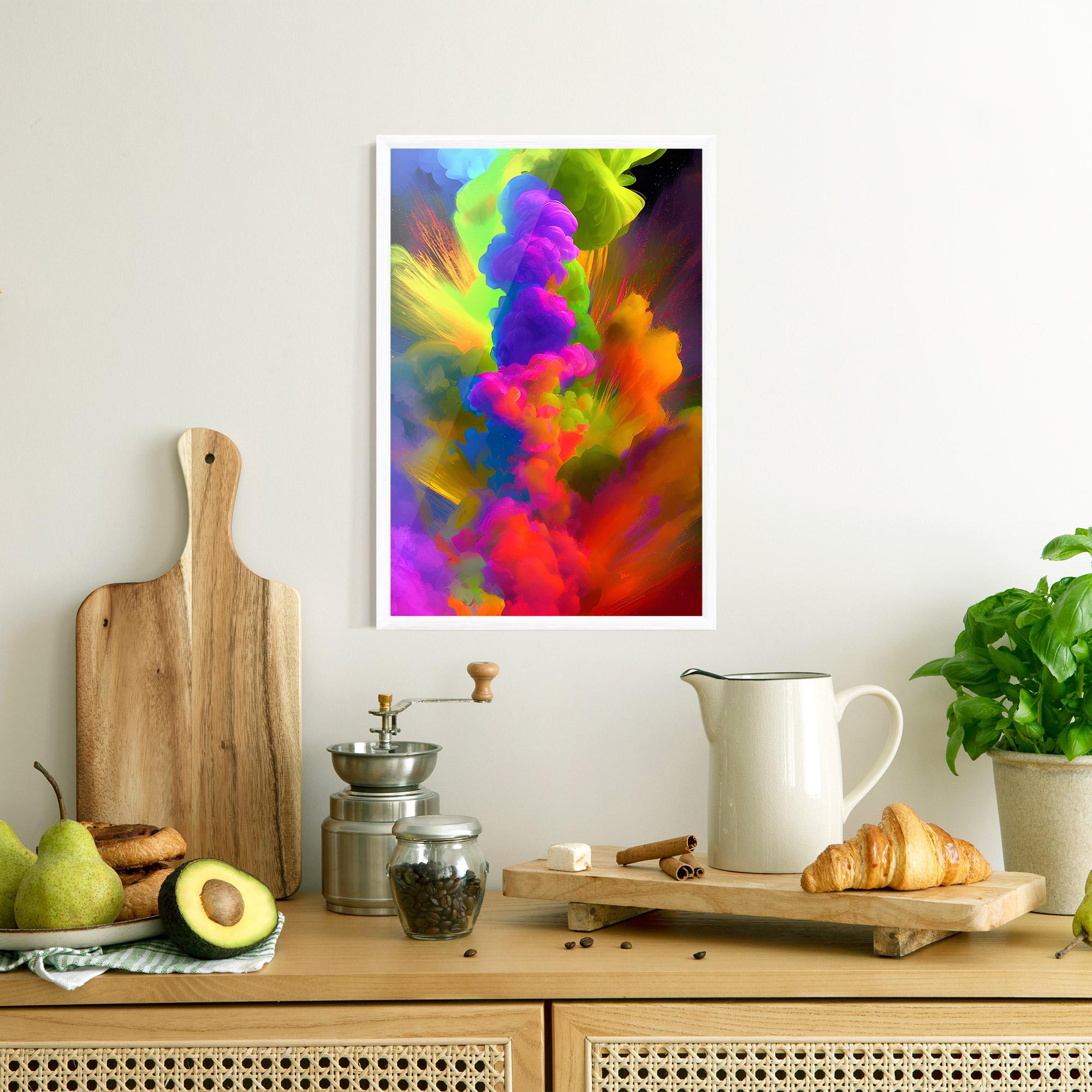Plakat w Ramie Blurred Colorful Smoke mockup 8