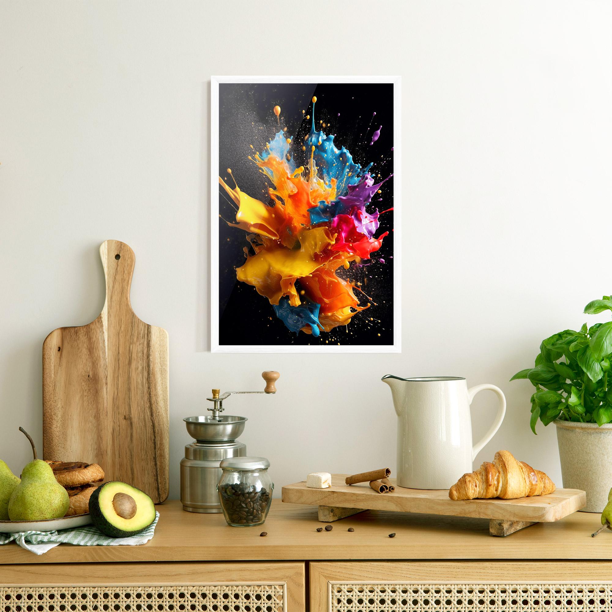 Plakat w Ramie Colors Splashing mockup 8