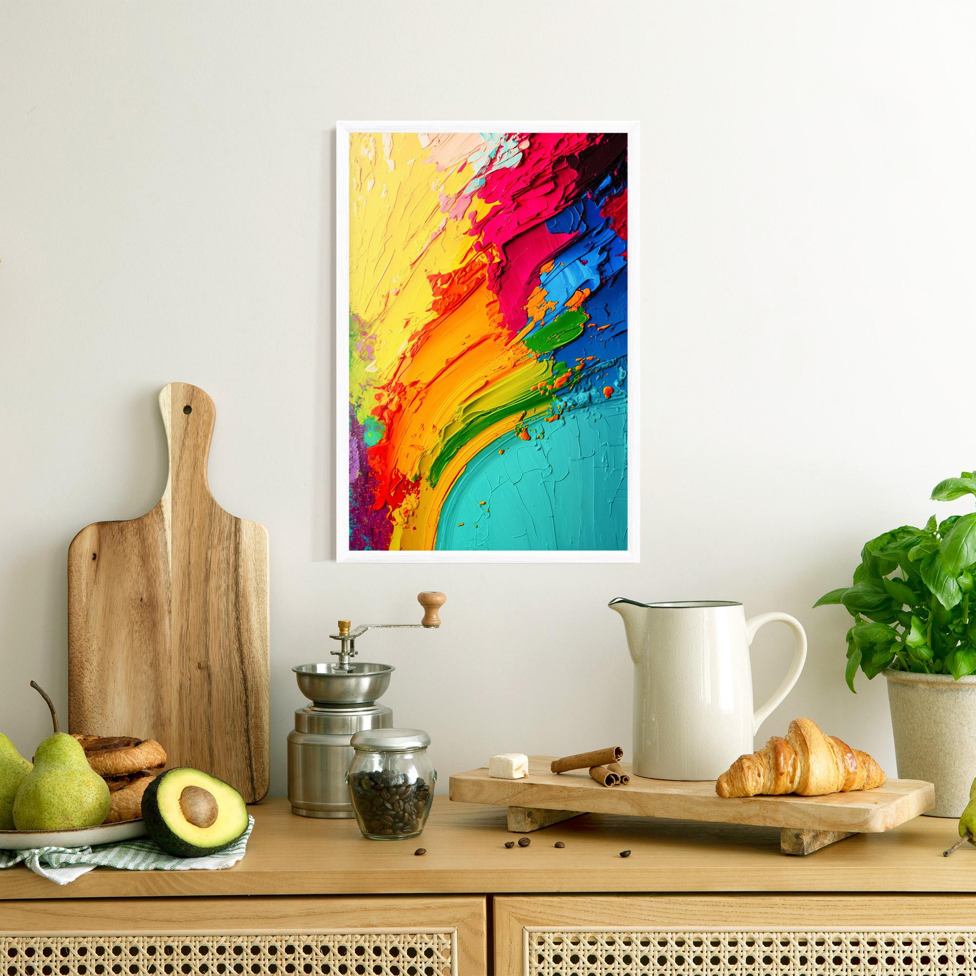Plakat w Ramie Multicolored Painting mockup 8