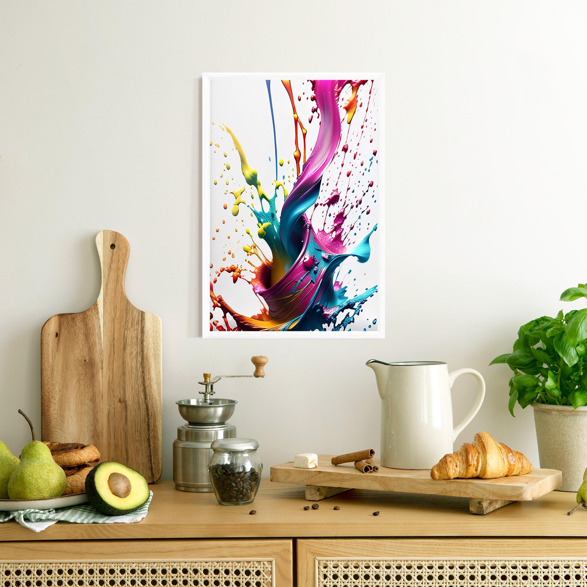 Plakat w Ramie Purple Blue Splash mockup 8