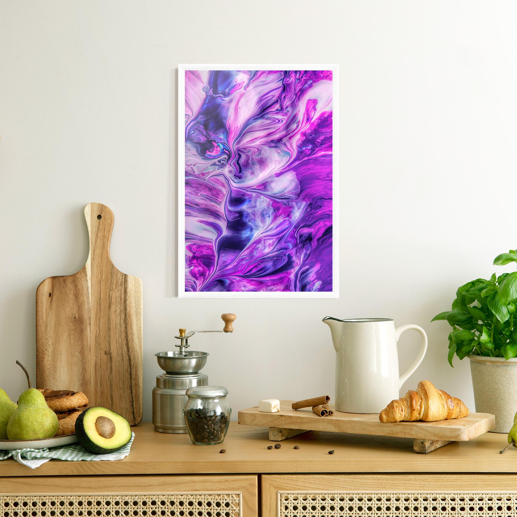 Plakat w Ramie Purple Fluid mockup 8