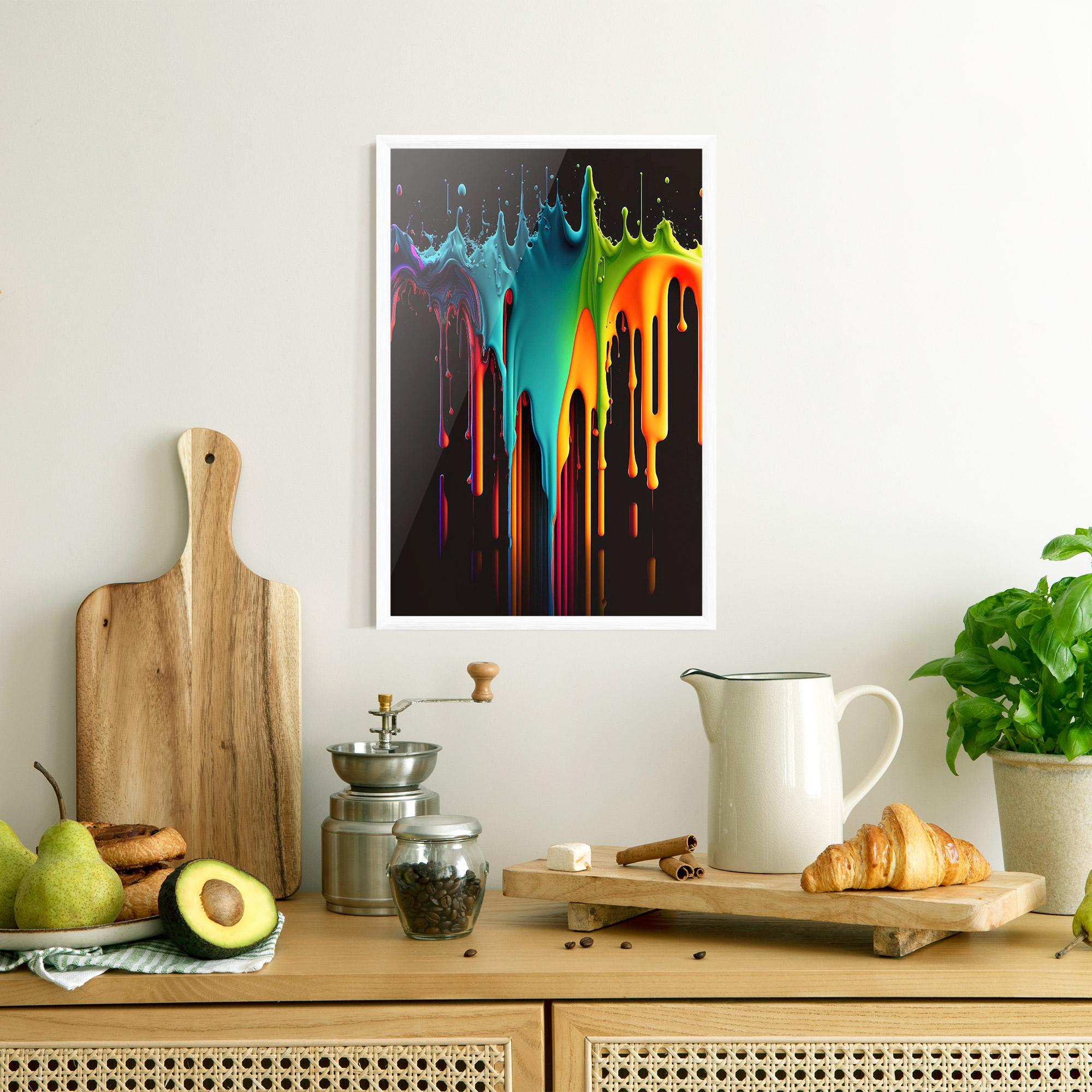 Plakat w Ramie Rainbow Floating Colors mockup 8