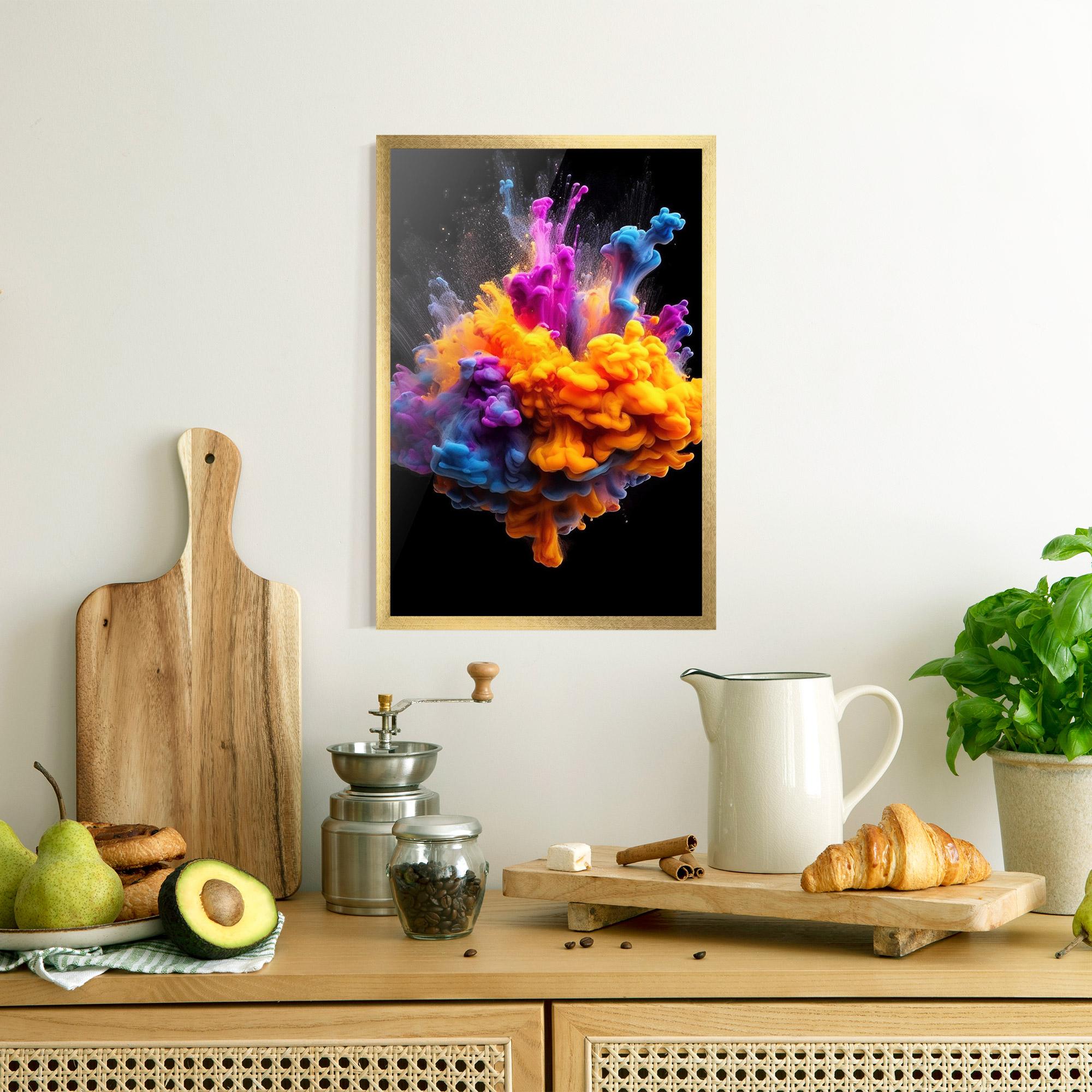 Plakat w Ramie Colorful Cloud Liquid mockup 8
