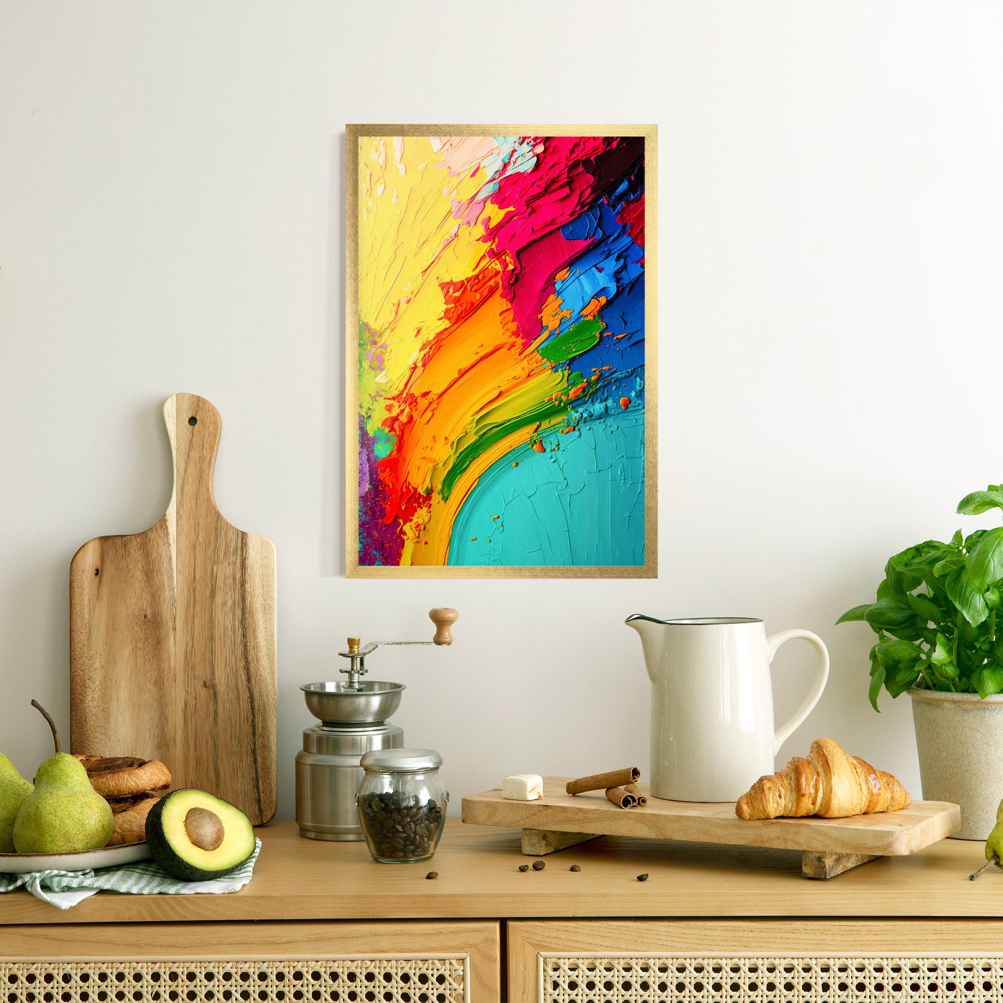 Plakat w Ramie Multicolored Painting mockup 8