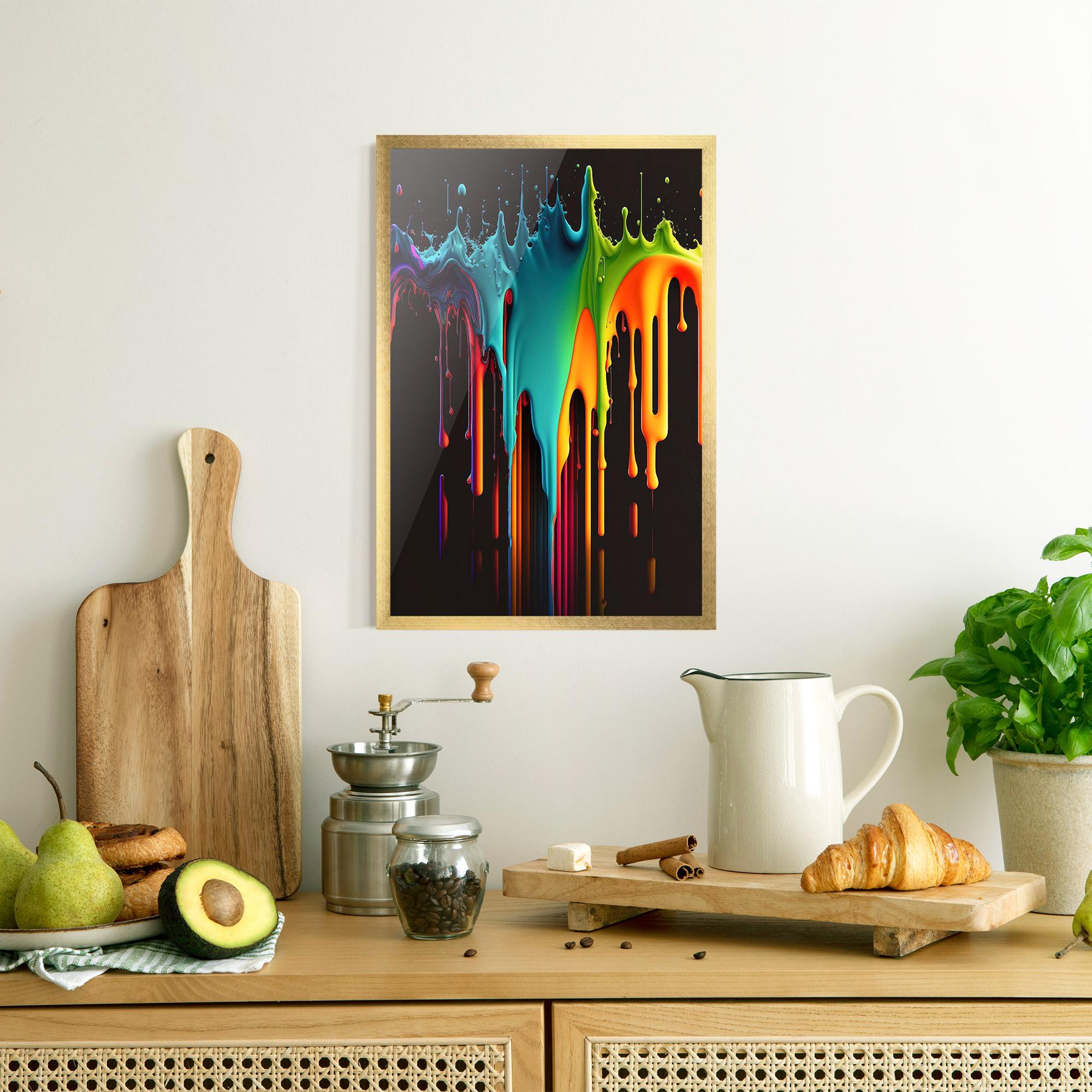 Plakat w Ramie Rainbow Floating Colors mockup 8