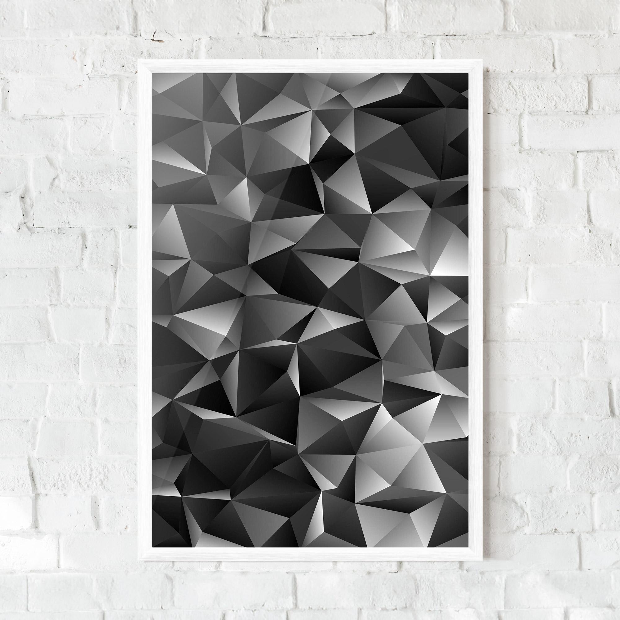 Plakat w Ramie Black Triangle Pattern mockup 0