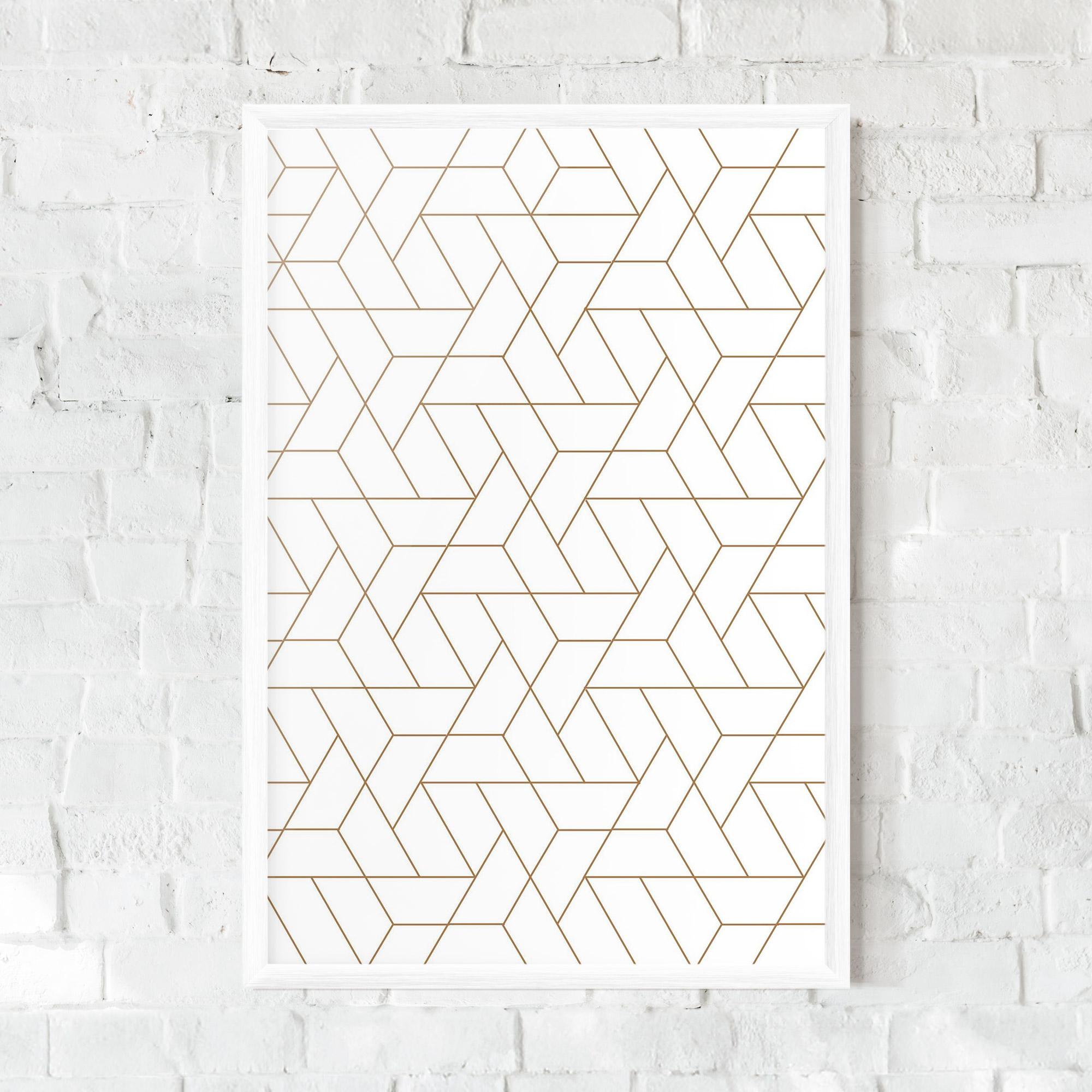 Plakat w Ramie Triangular Shape mockup 0