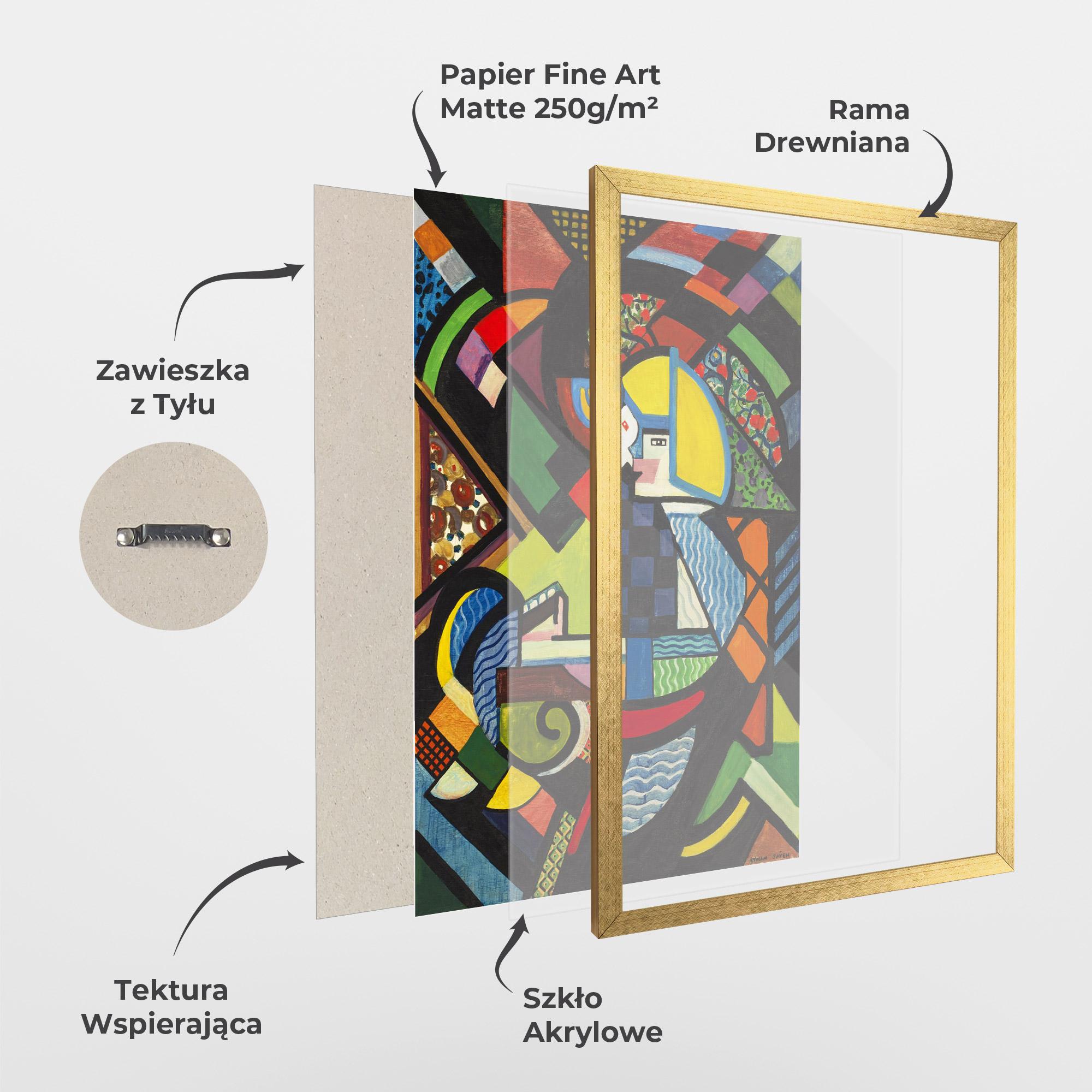 Plakat w Ramie Mix Color Shapes mockup 1