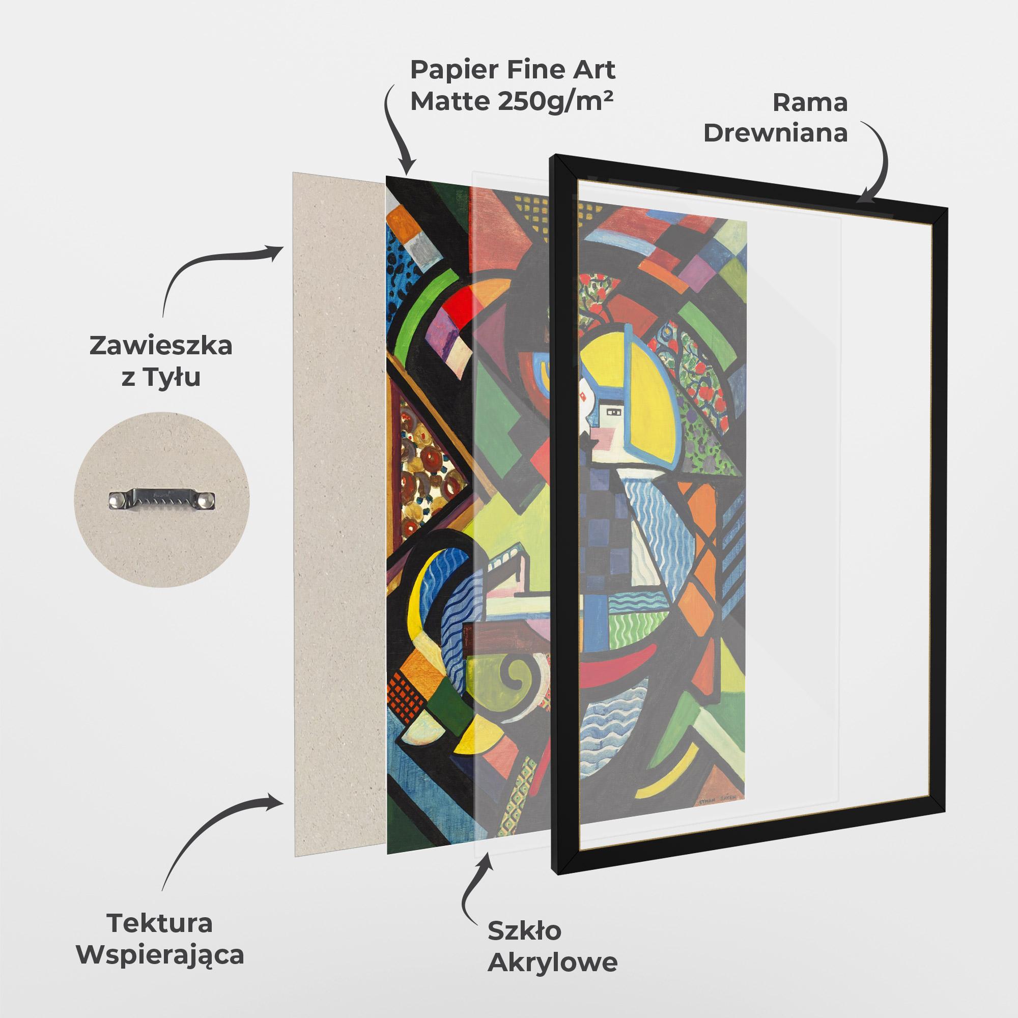 Plakat w Ramie Mix Color Shapes mockup 1