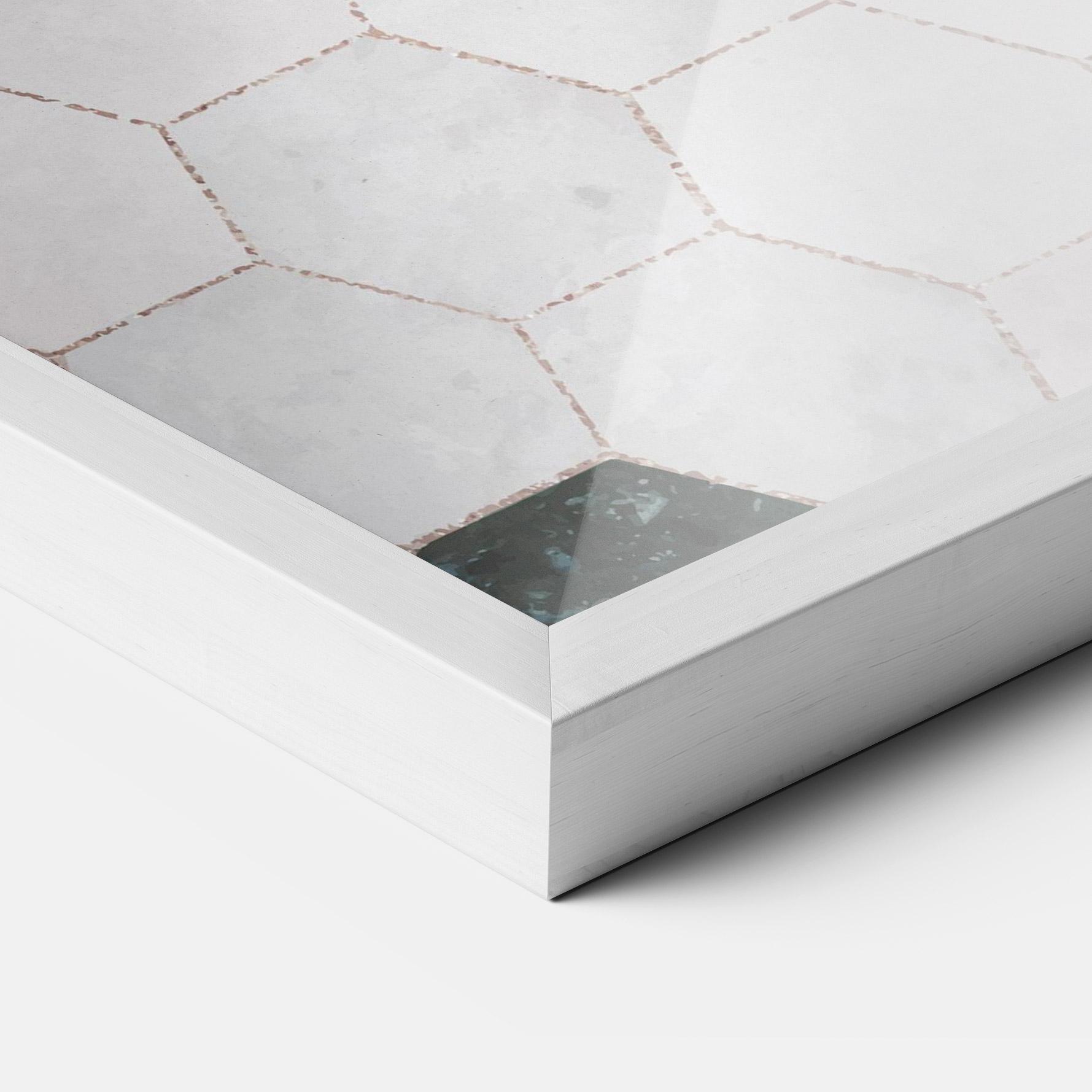 Plakat w Ramie Green Hexagon mockup 3
