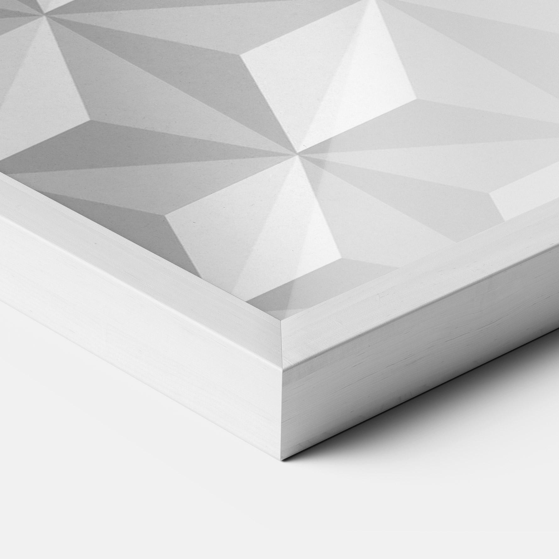 Plakat w Ramie White Triangle Pattern mockup 3