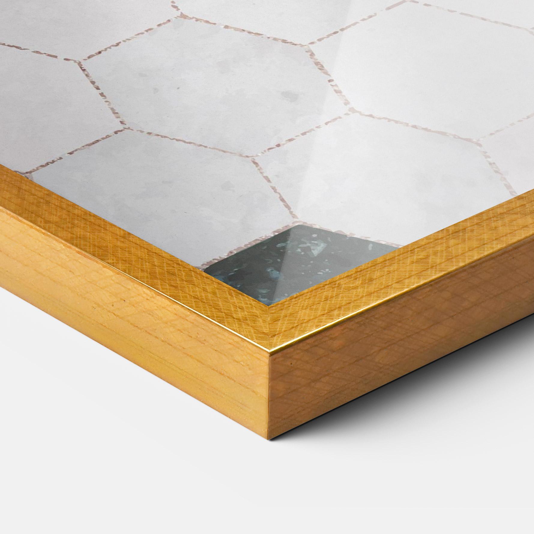 Plakat w Ramie Green Hexagon mockup 3