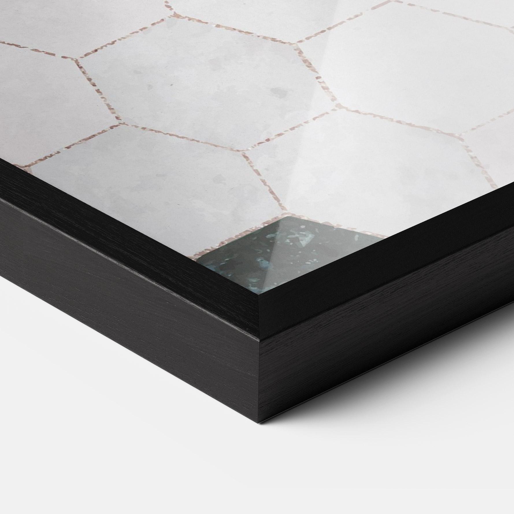 Plakat w Ramie Green Hexagon mockup 3