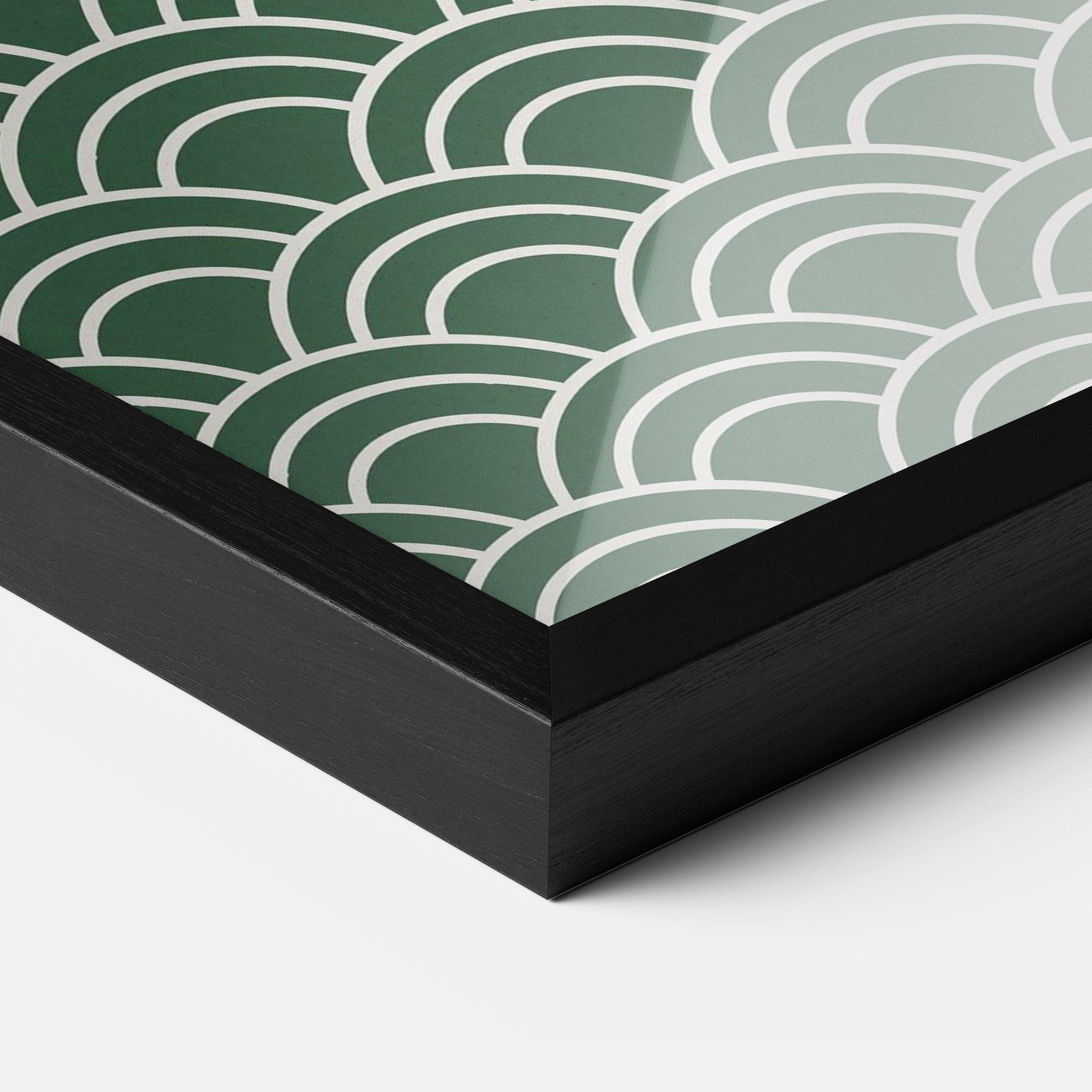 Plakat w Ramie Green Semi Circle mockup 3